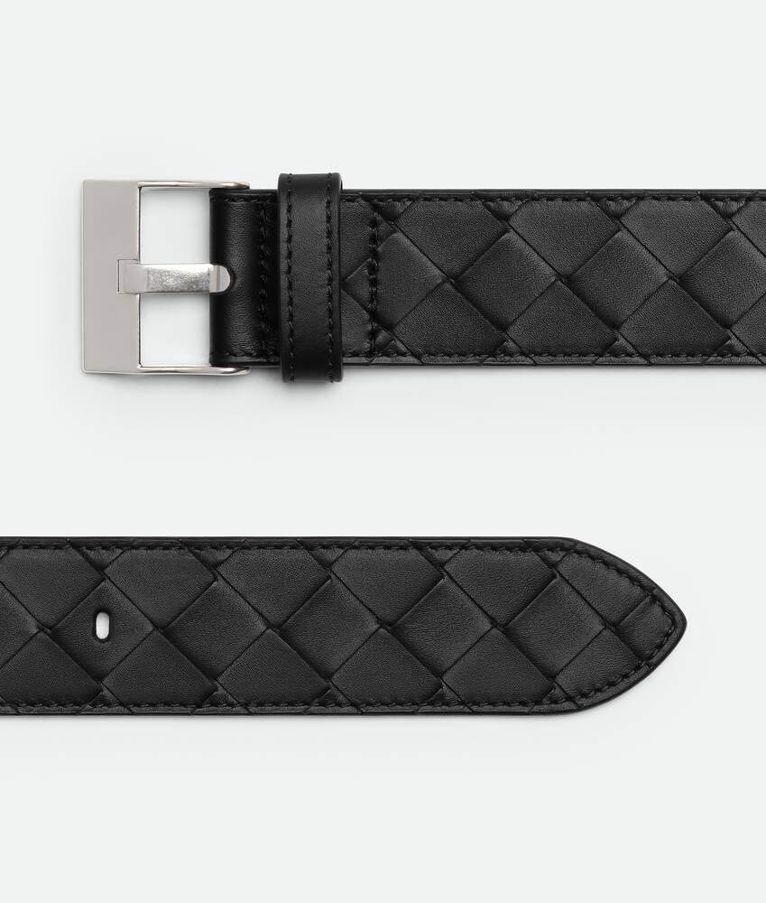 Men's Watch Buckle Belt in Black Product Image