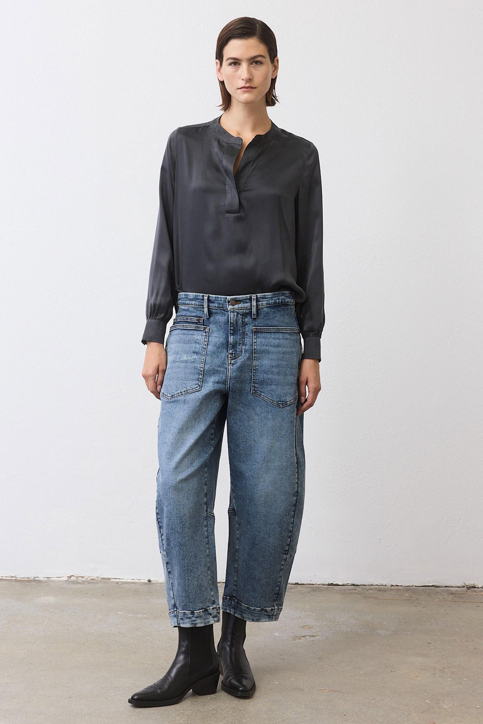 The Slouchy Denim Pants Product Image