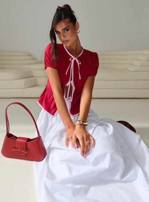 Valerio Maxi Skirt White Product Image