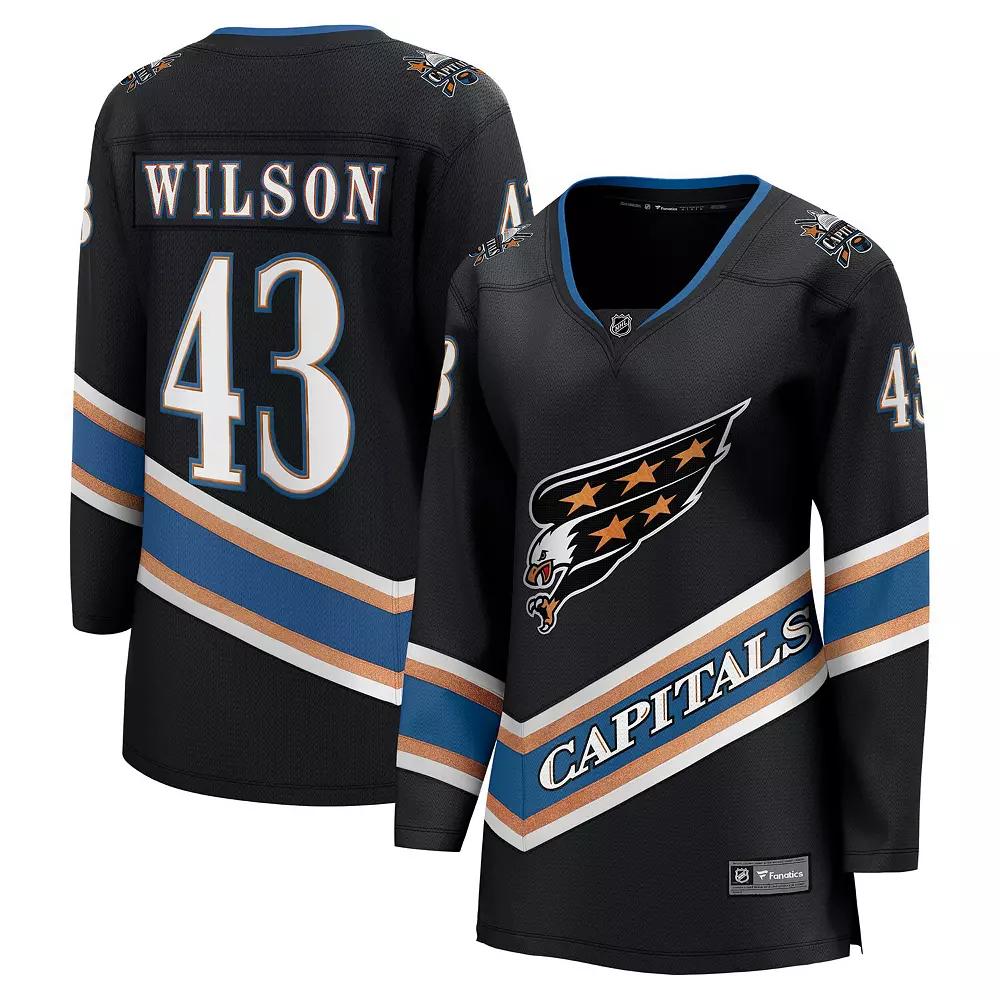 Women's Fanatics Tom Wilson Black Washington Capitals Alternate 50th Anniversary Premier Breakaway Player Jersey,  Product Image