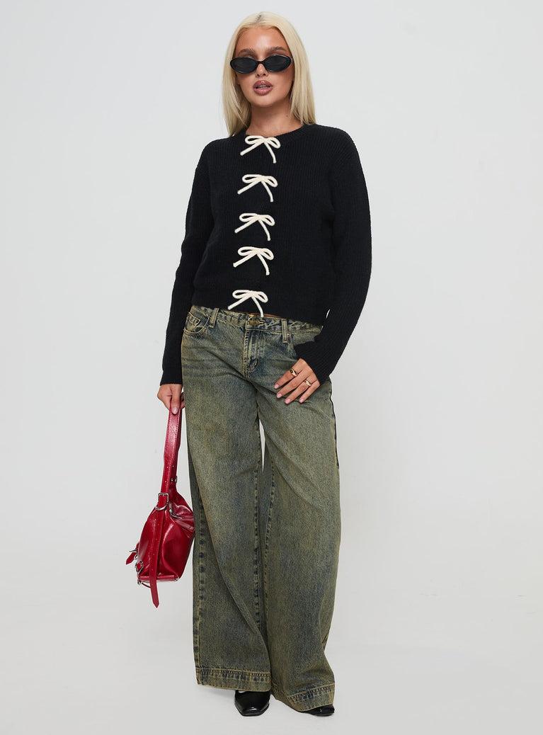 Rosalee Cardigan Black / White Product Image