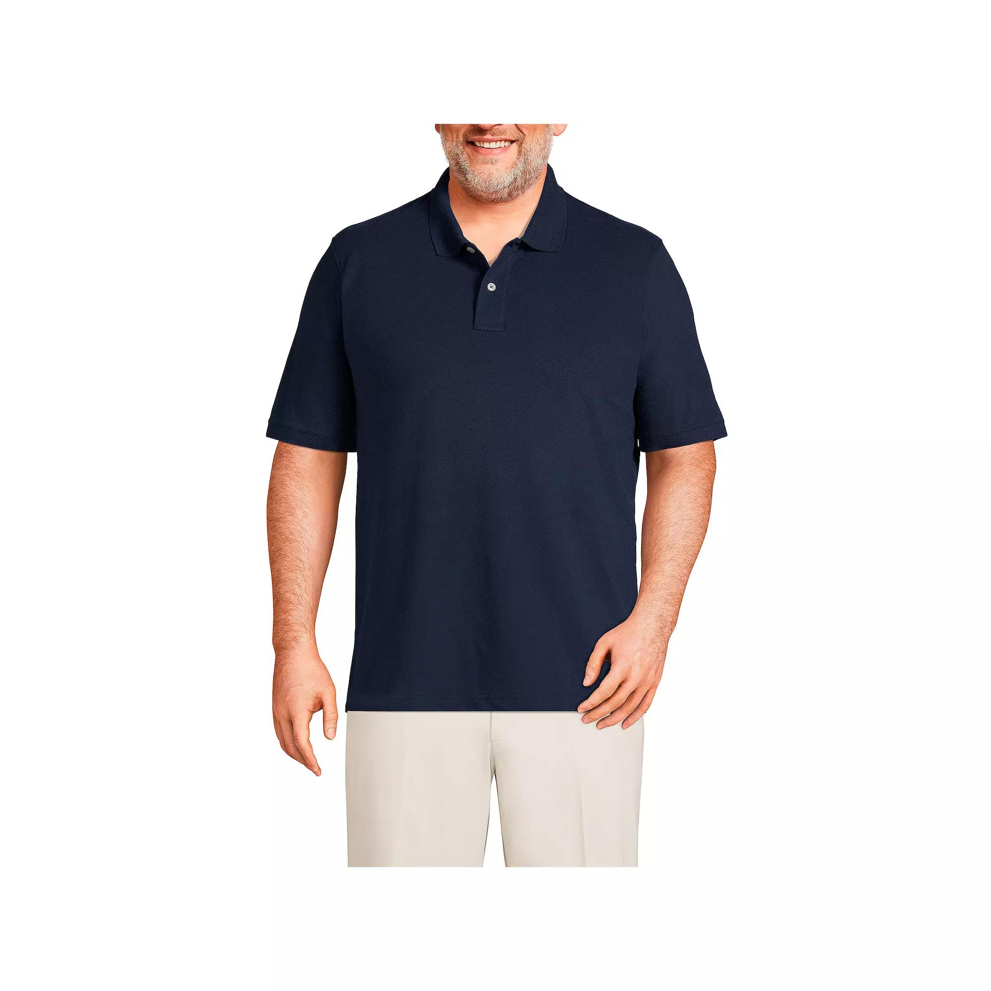 Big & Tall Lands' End Short Sleeve Comfort-First Mesh Polo Shirt, Men's, Size: 3XL Tall, Black Product Image