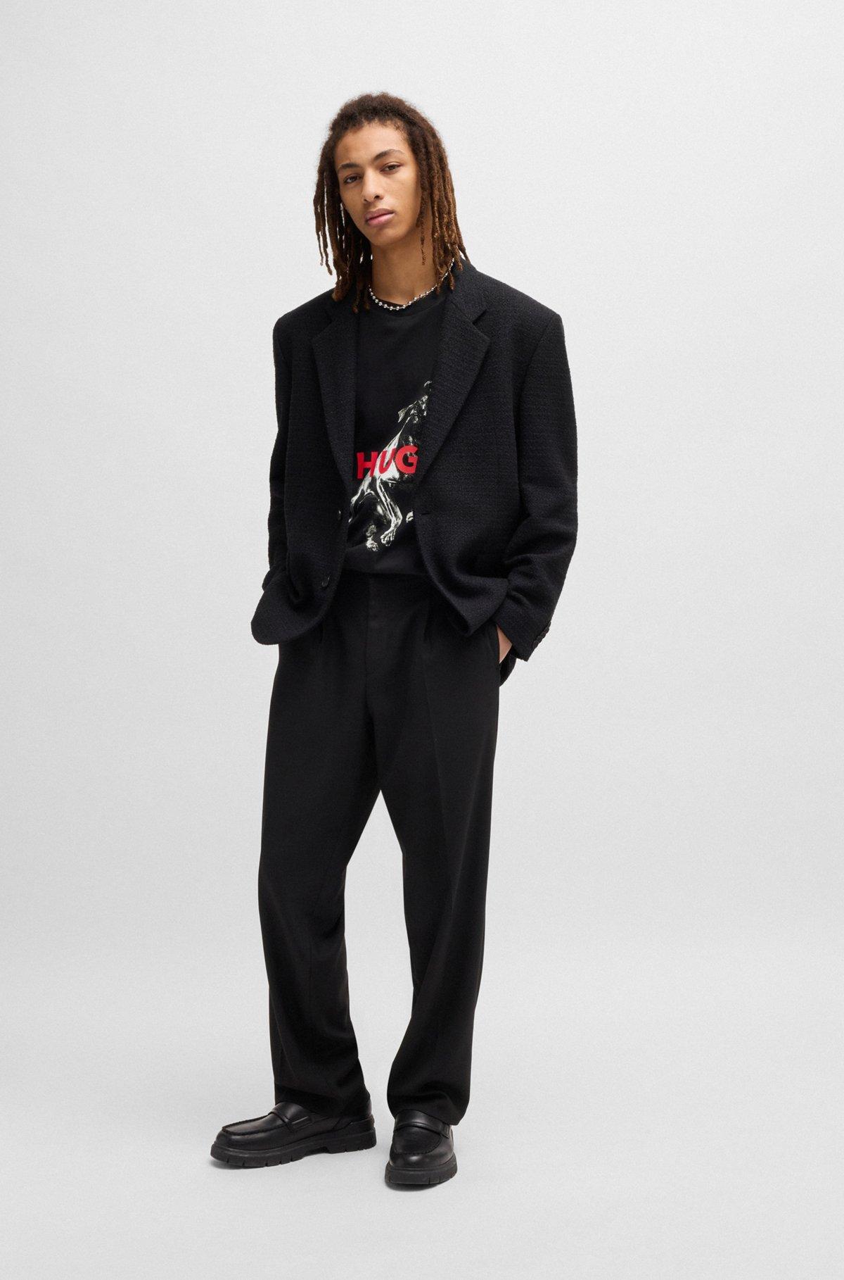 Regular-fit T-shirt in cotton with animal graphic Product Image