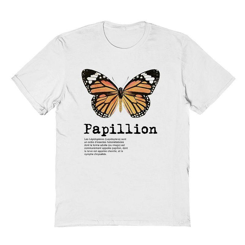 Men's Papillion Graphic Tee, Size: Large, White Product Image