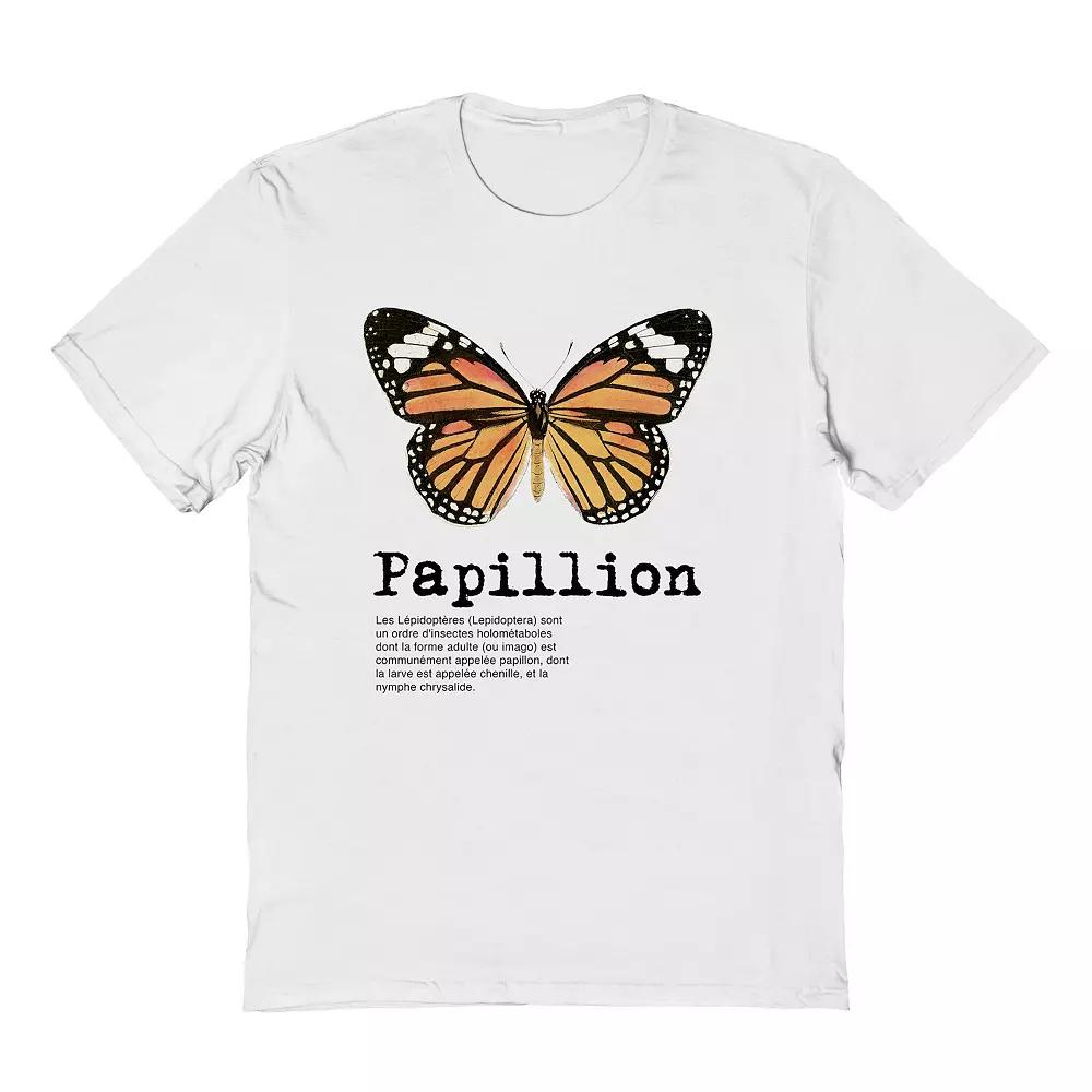 Men's Papillion Graphic Tee, Size: Large, White Product Image