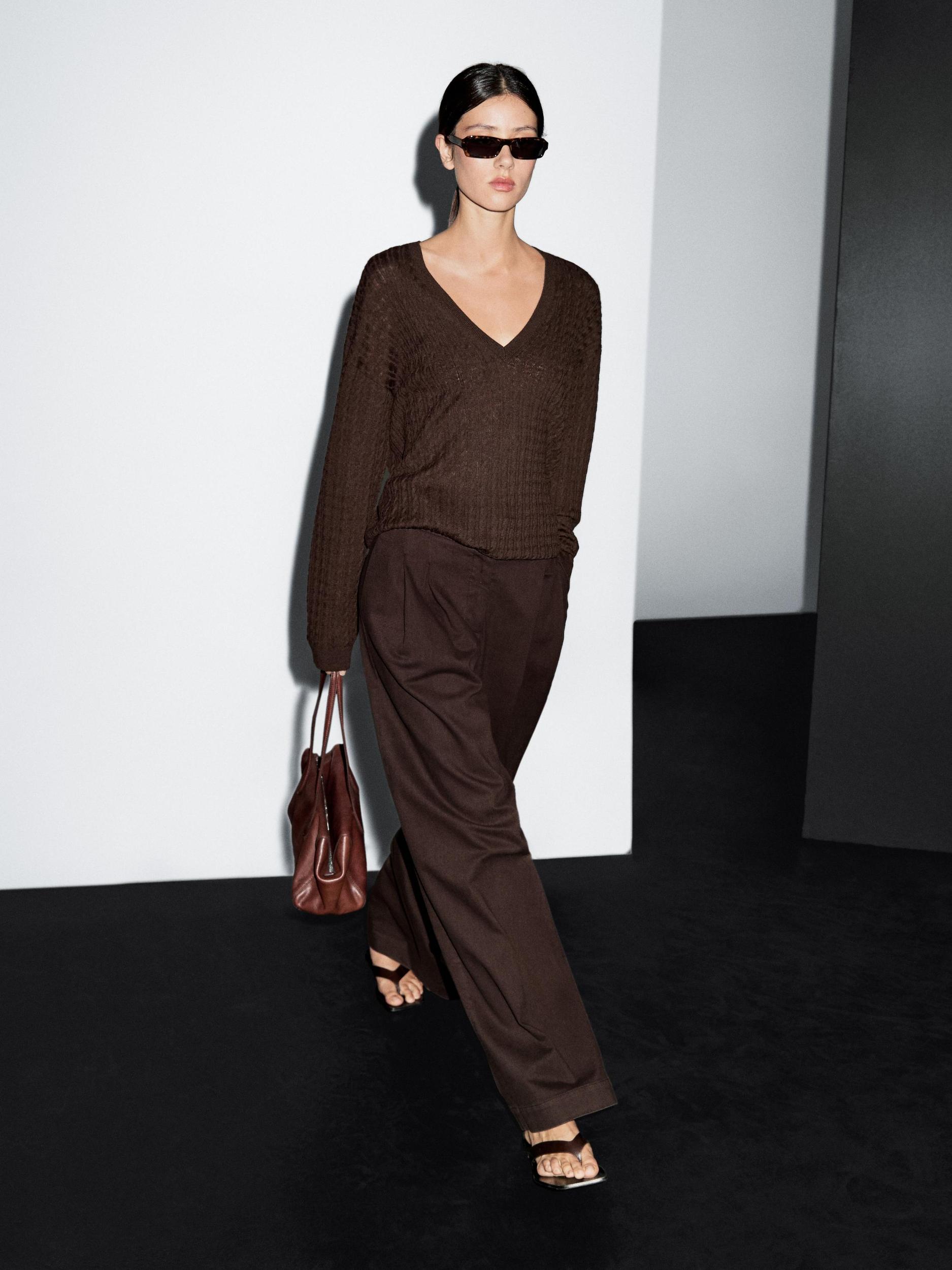 High-waist wide-leg trousers Product Image