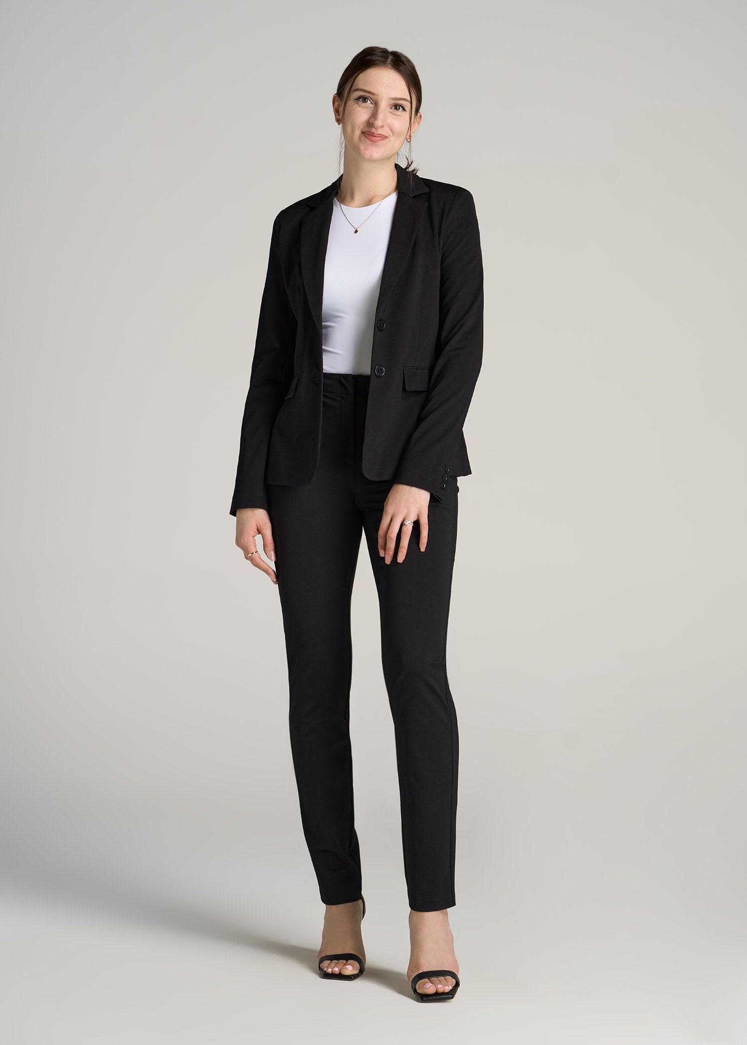 SLIM-FIT Two Button Blazer for Tall Women in Black Female Product Image