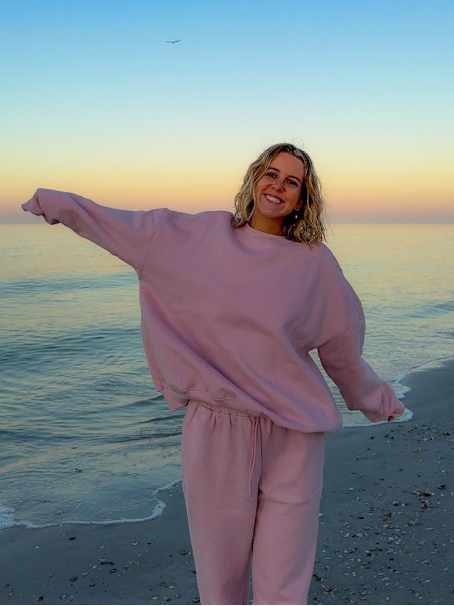 Mauve Mist Basic Blank Sweatshirt Product Image