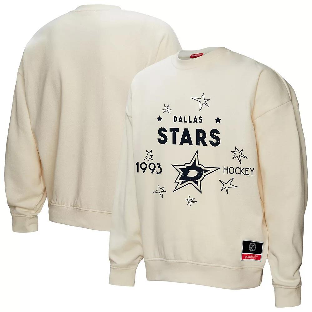 Women's Mitchell & Ness Cream Dallas Stars Logo 3.0 Pullover Sweatshirt,  Product Image