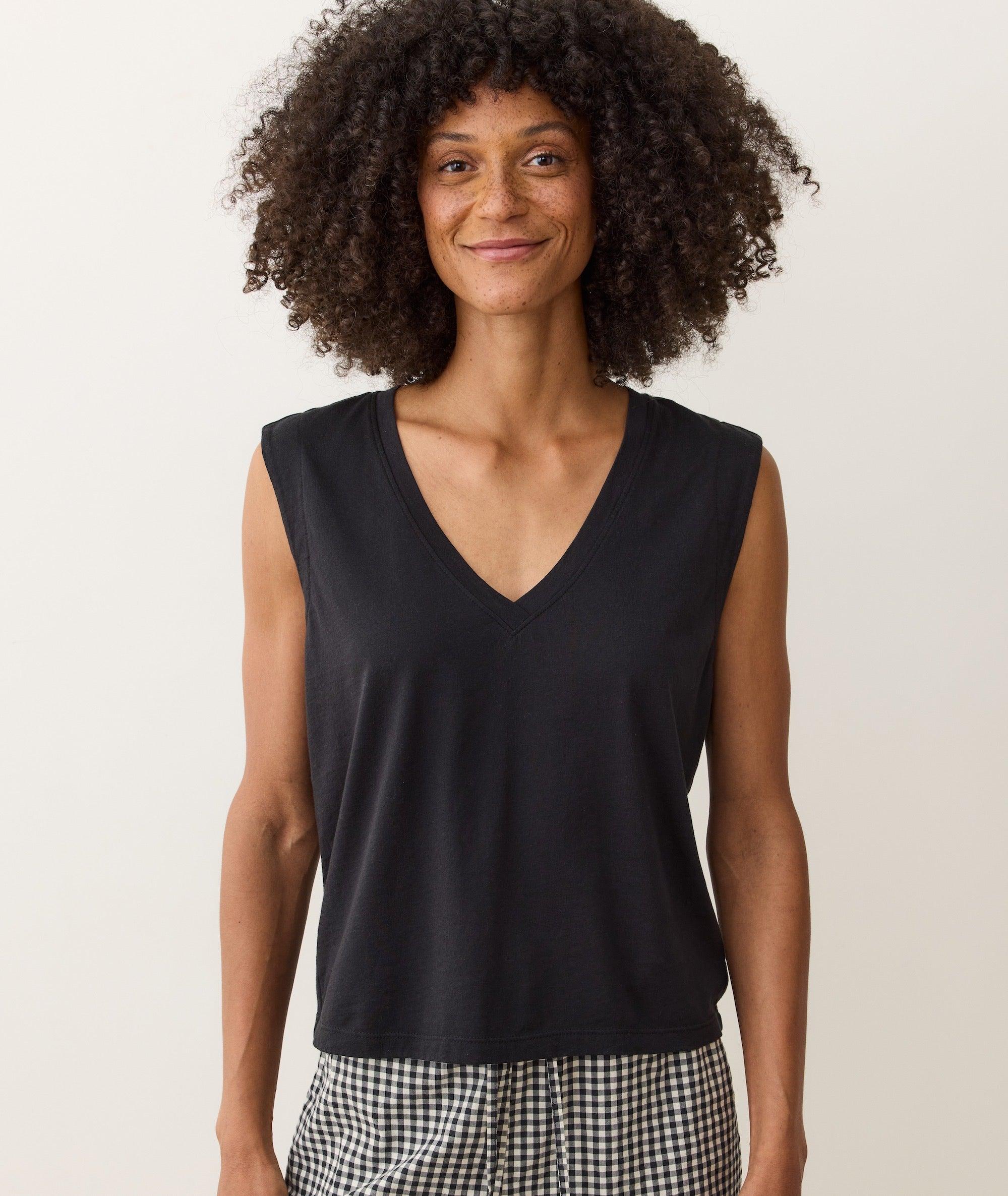 Pima Tissue V-Neck Tank Product Image