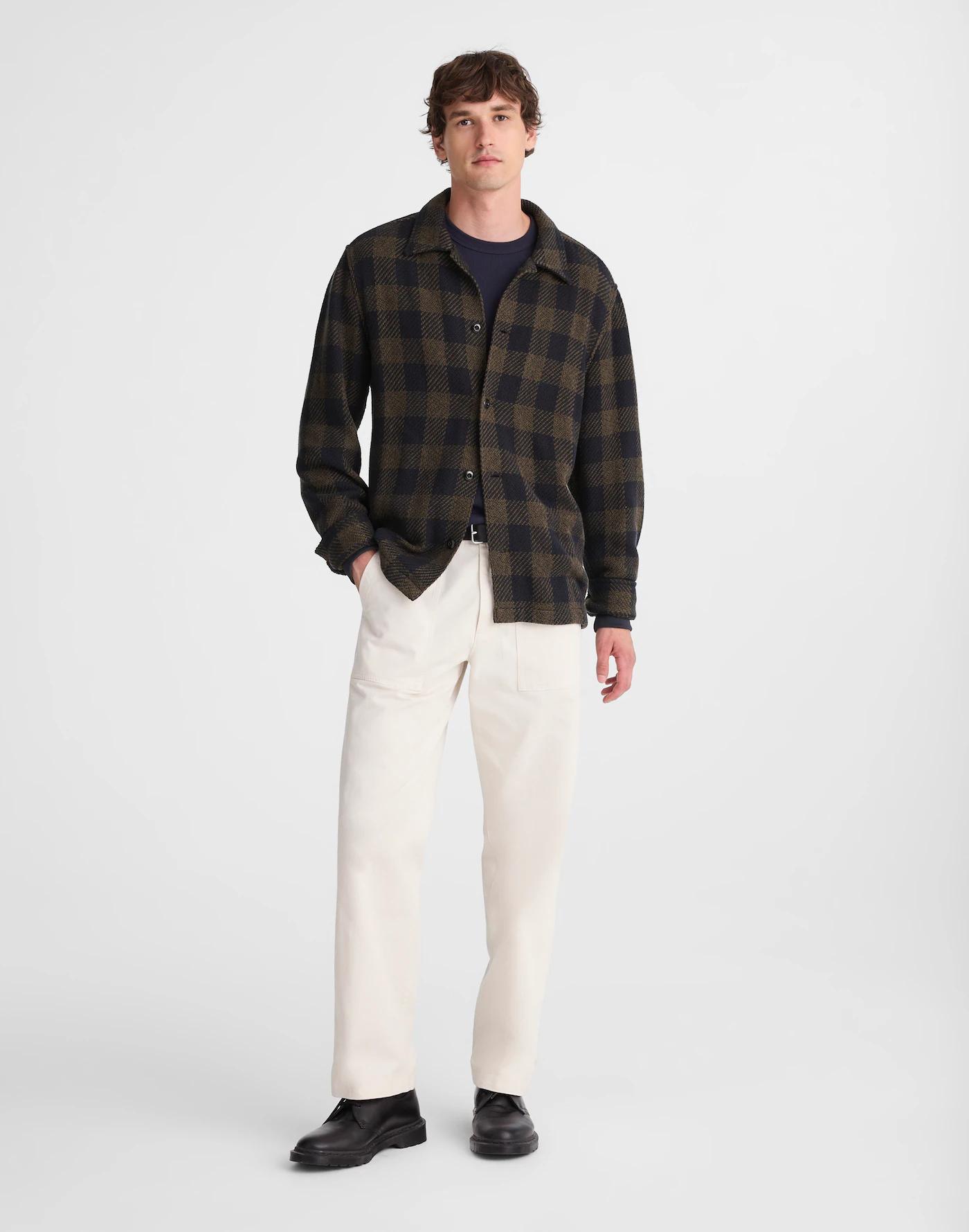 Twill Shirt-Jacket in Broken Plaid Product Image