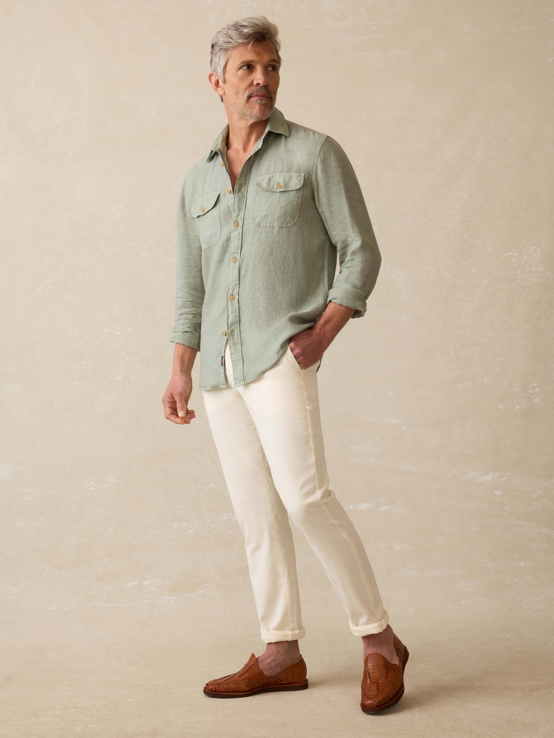 Irish Linen Safari Shirt - Sage Creek Male Product Image