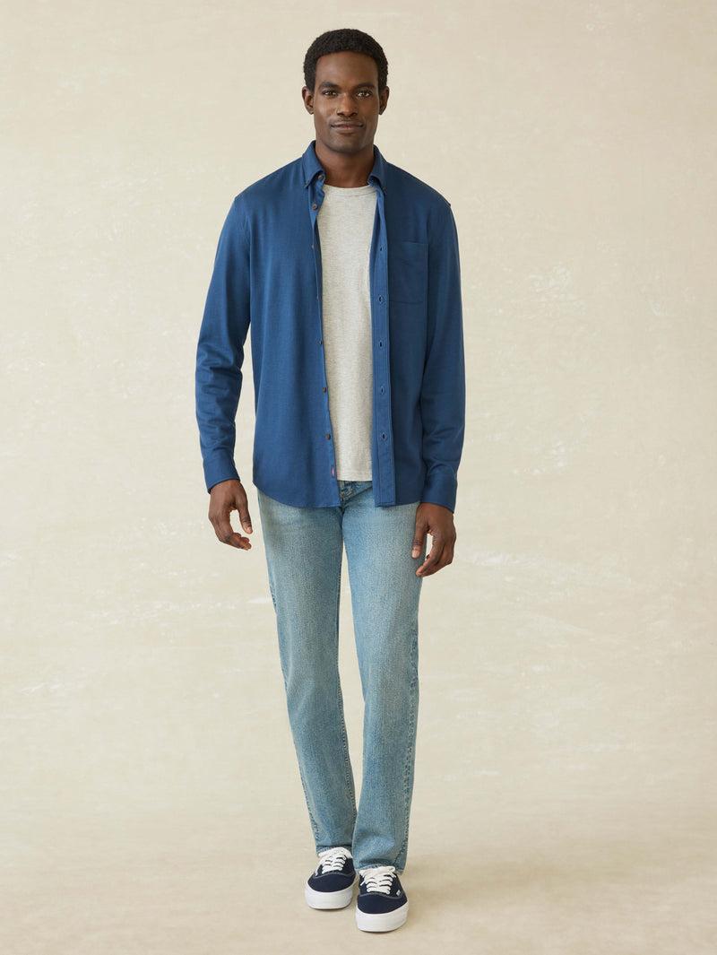 Coastline Knit Shirt - Blue Nights Product Image