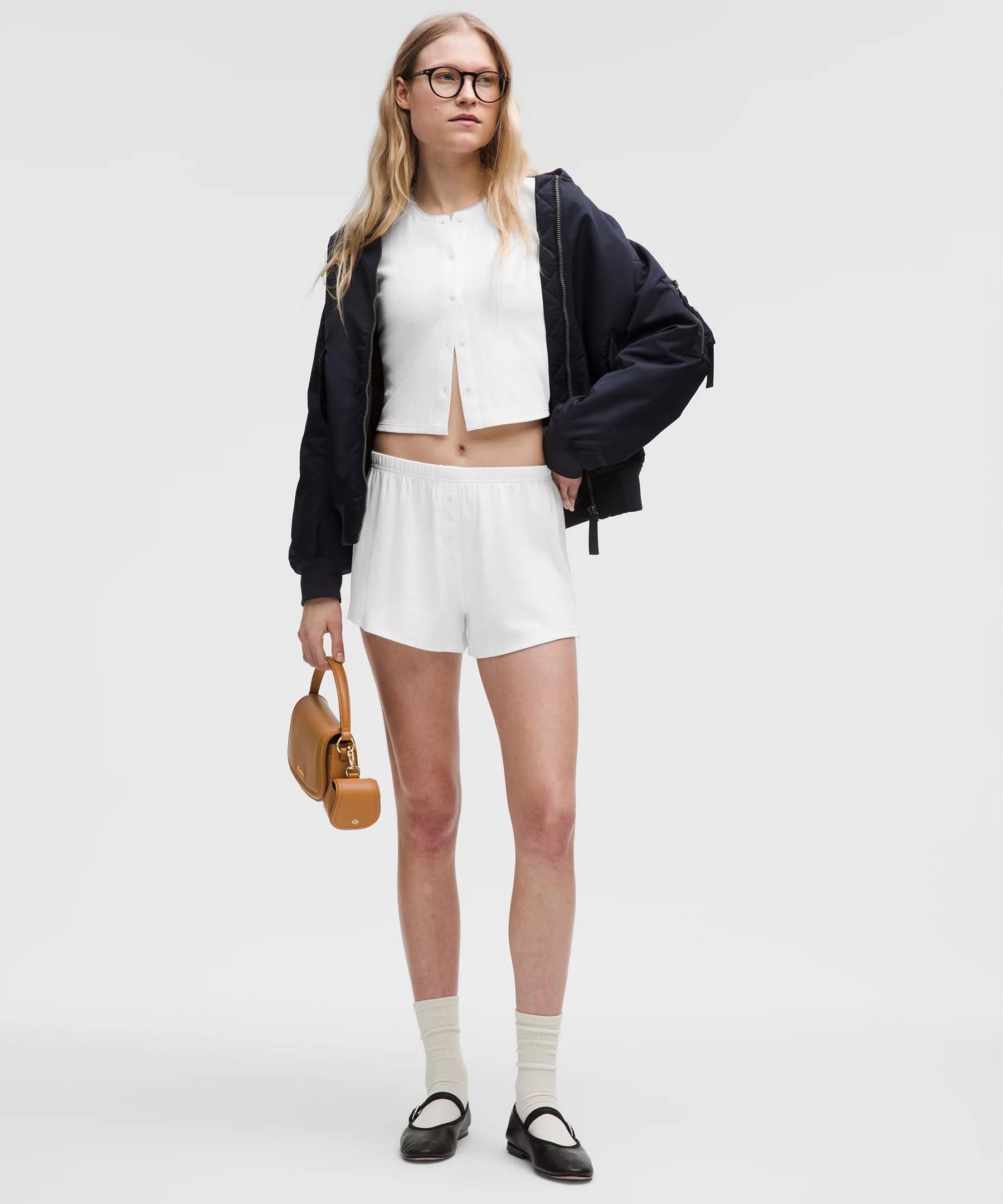 Cotton Pointelle Mid-Rise Short 3" Product Image