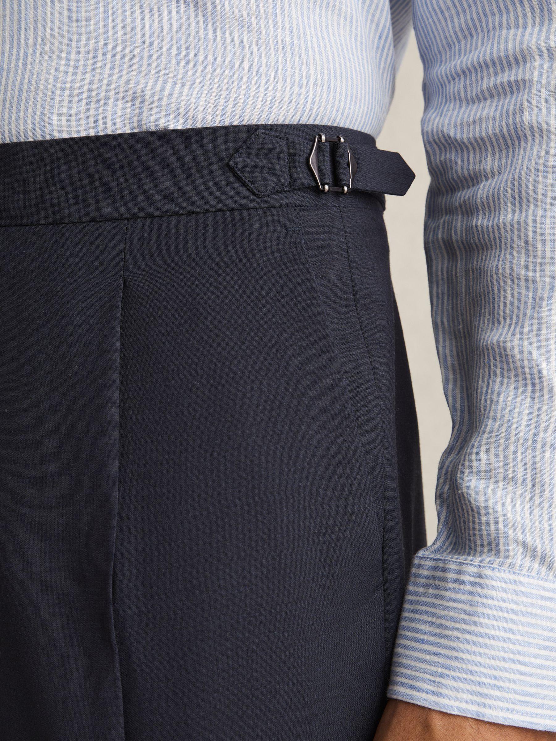 Slim Fit Wool Blend Suit Trousers in Bright Blue Product Image