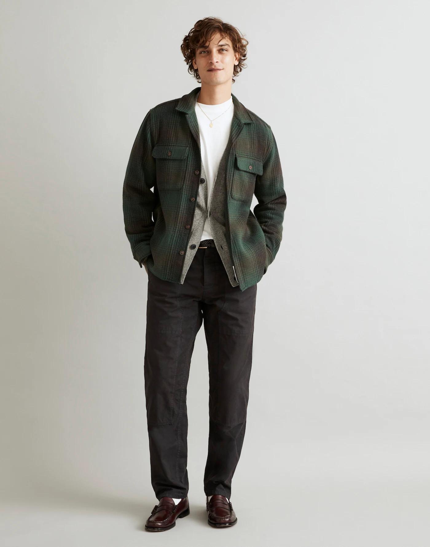 Brushed Easy Shirt-Jacket in Italian Fabric Product Image