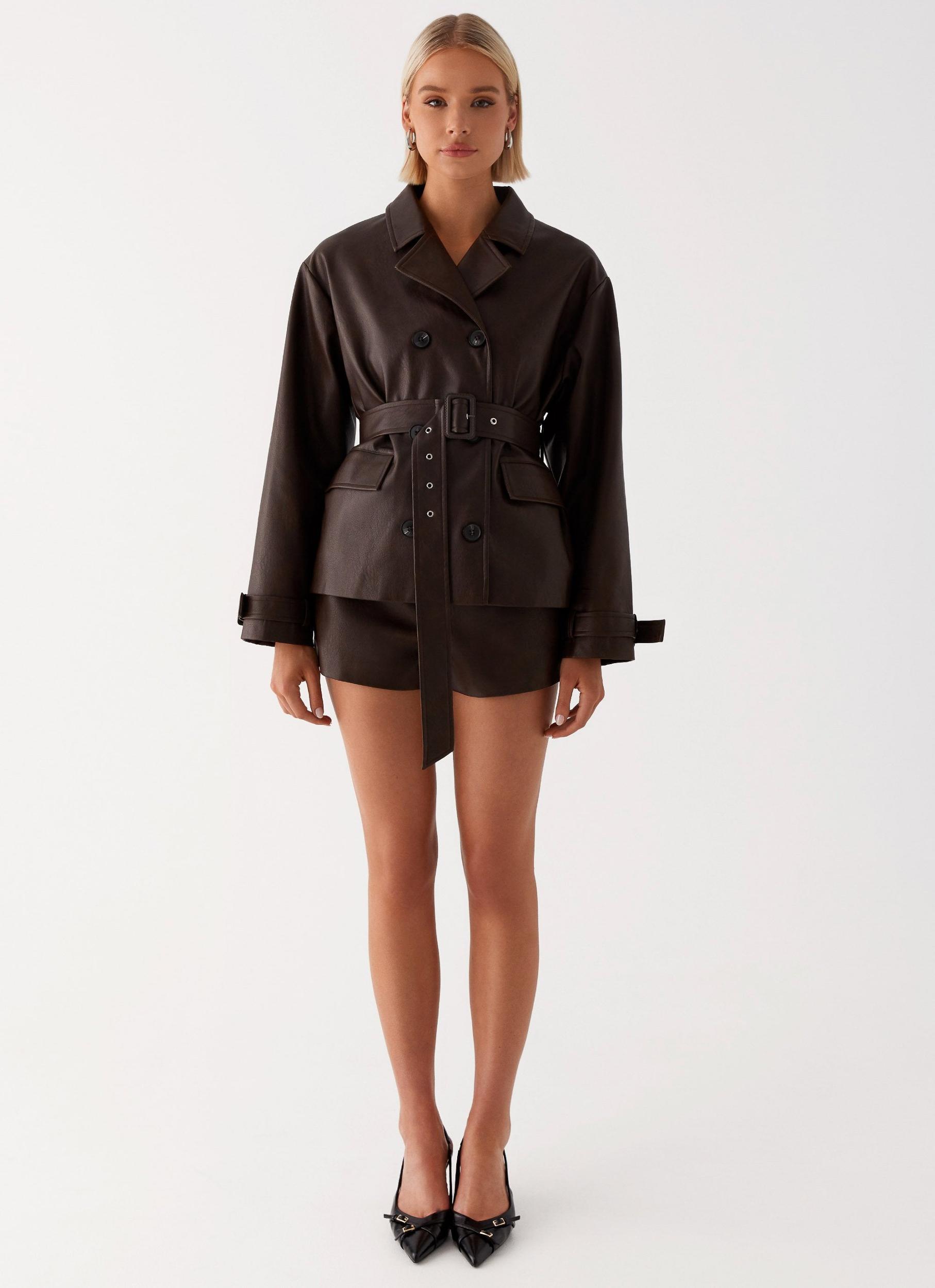 Francisco Mini Shorts - Brown Girls Product Image