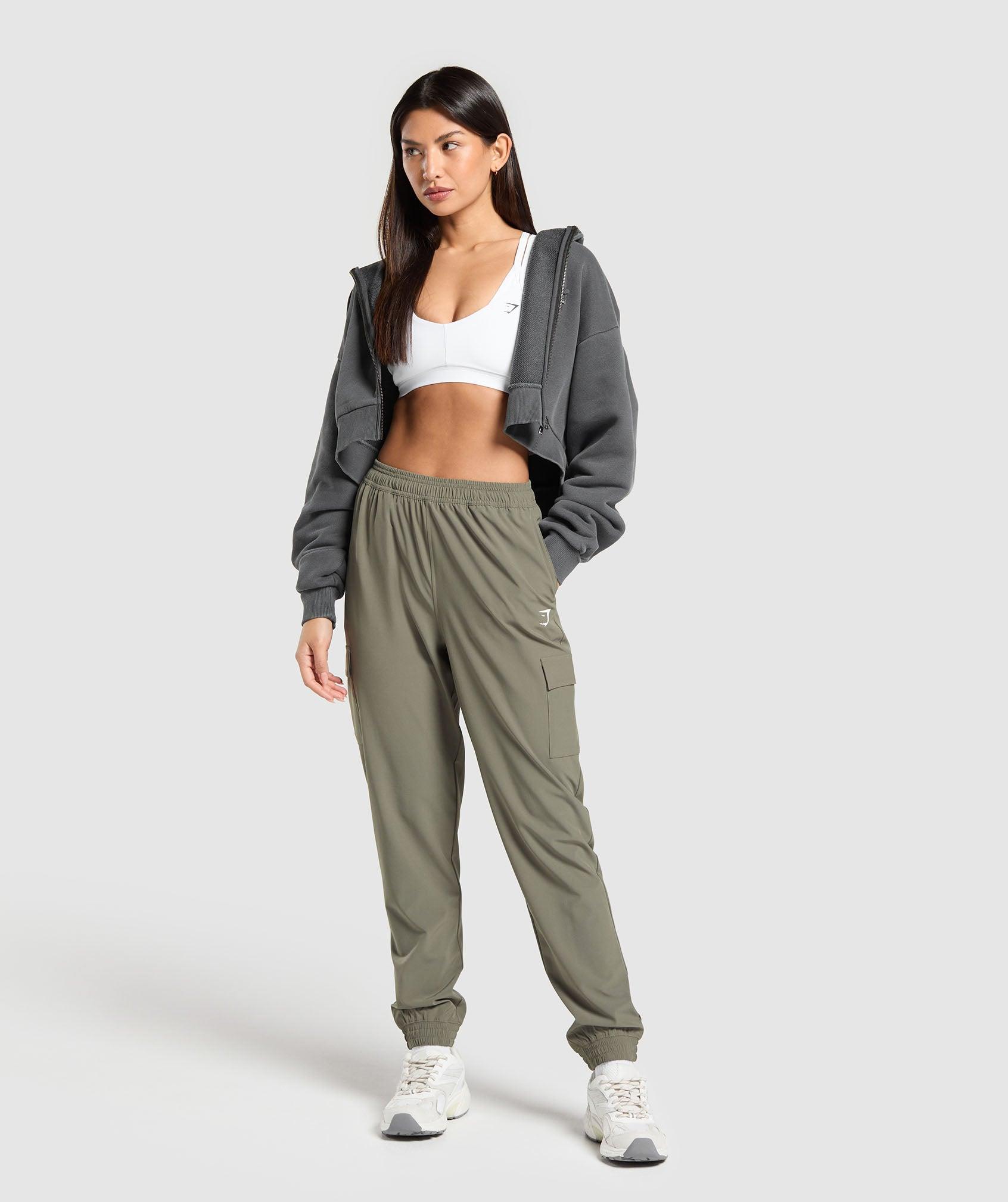Gymshark Woven Cargo Pant - Base Green Female Product Image