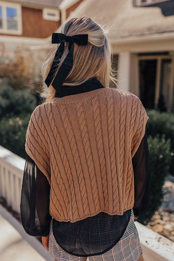 Meet Your Destiny Knit Top In Iced Mocha Product Image