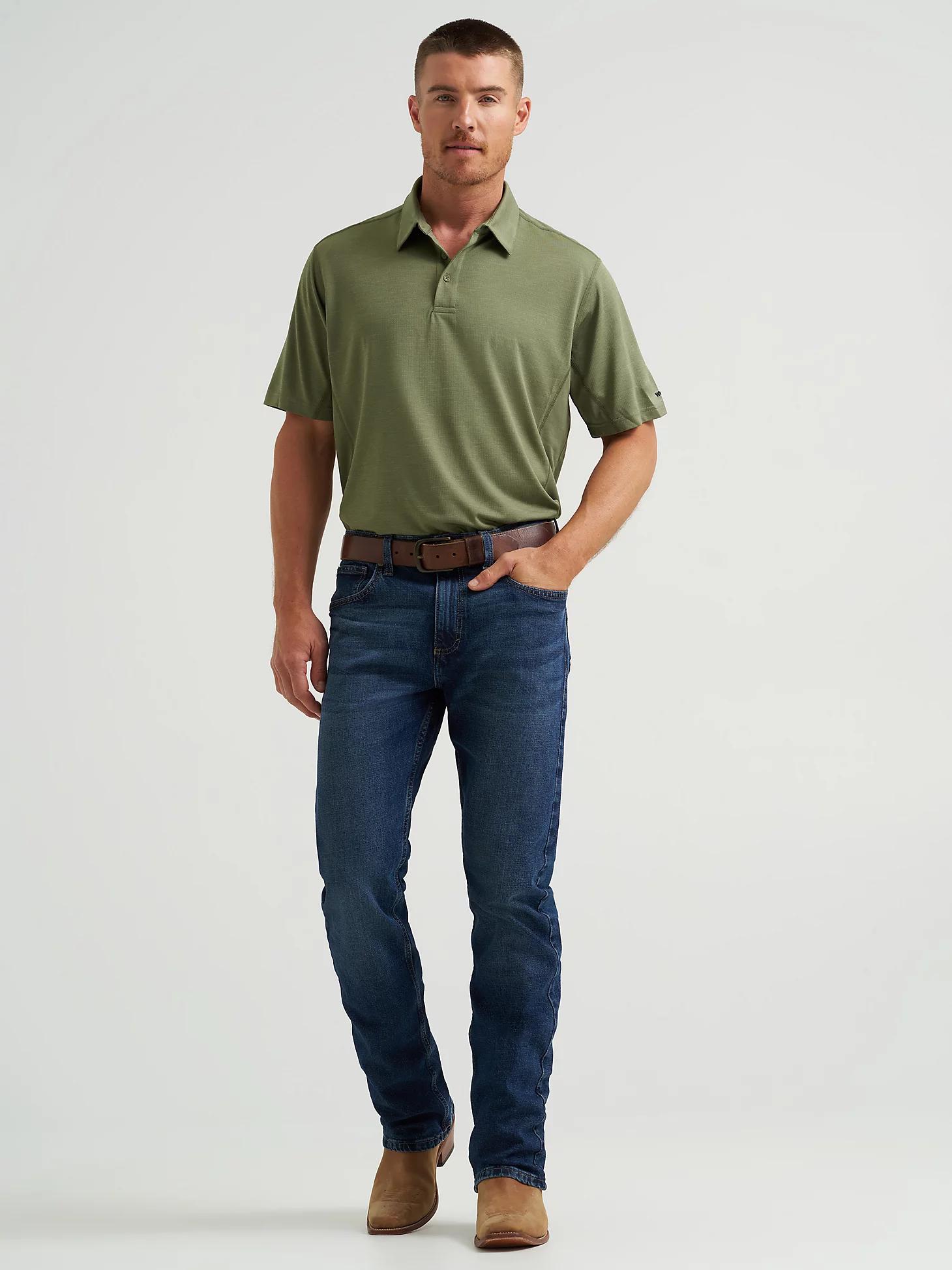 Men's Wrangler Performance Polo in Olive Product Image