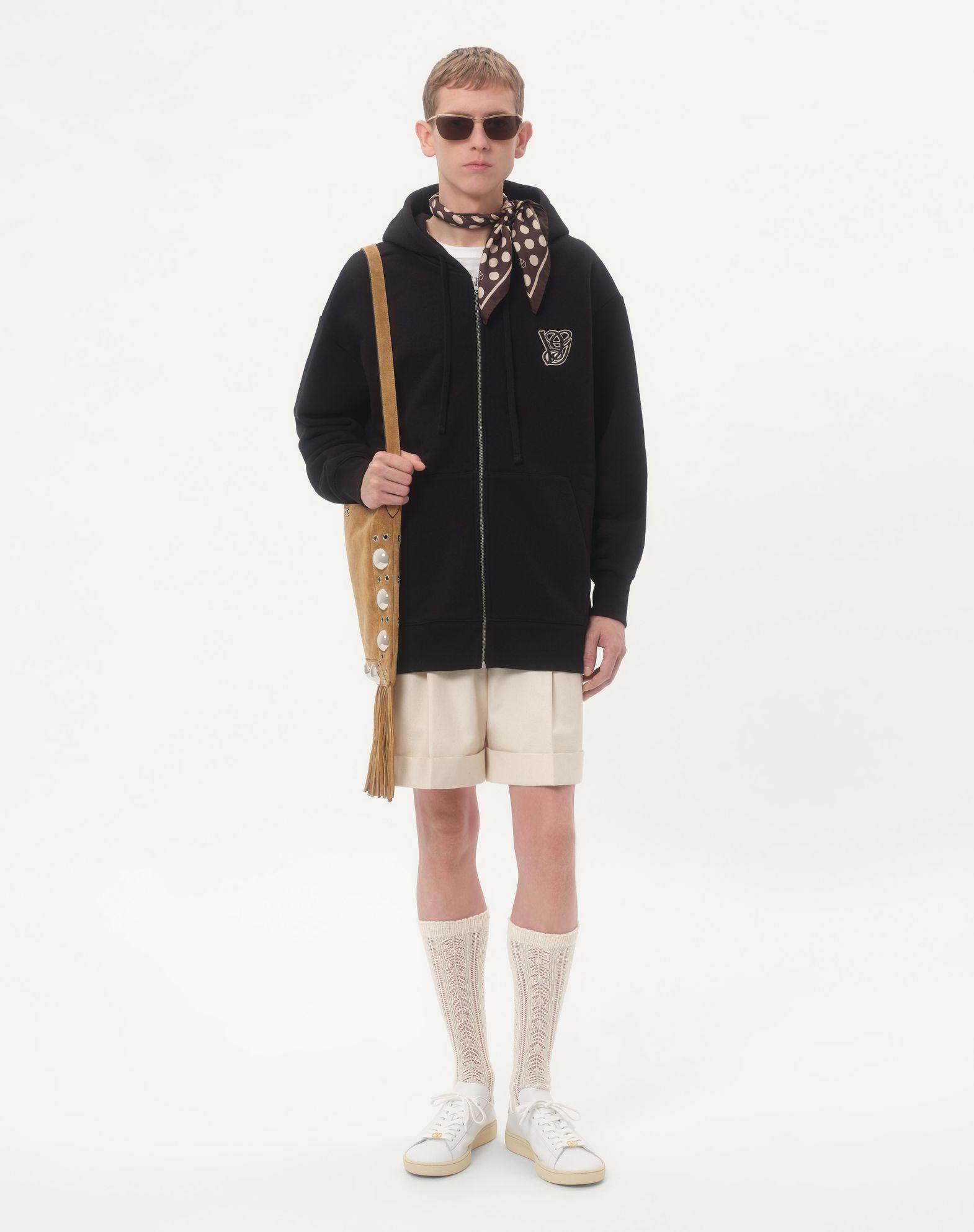 Cotton Hooded Sweatshirt With Vg Patch Product Image