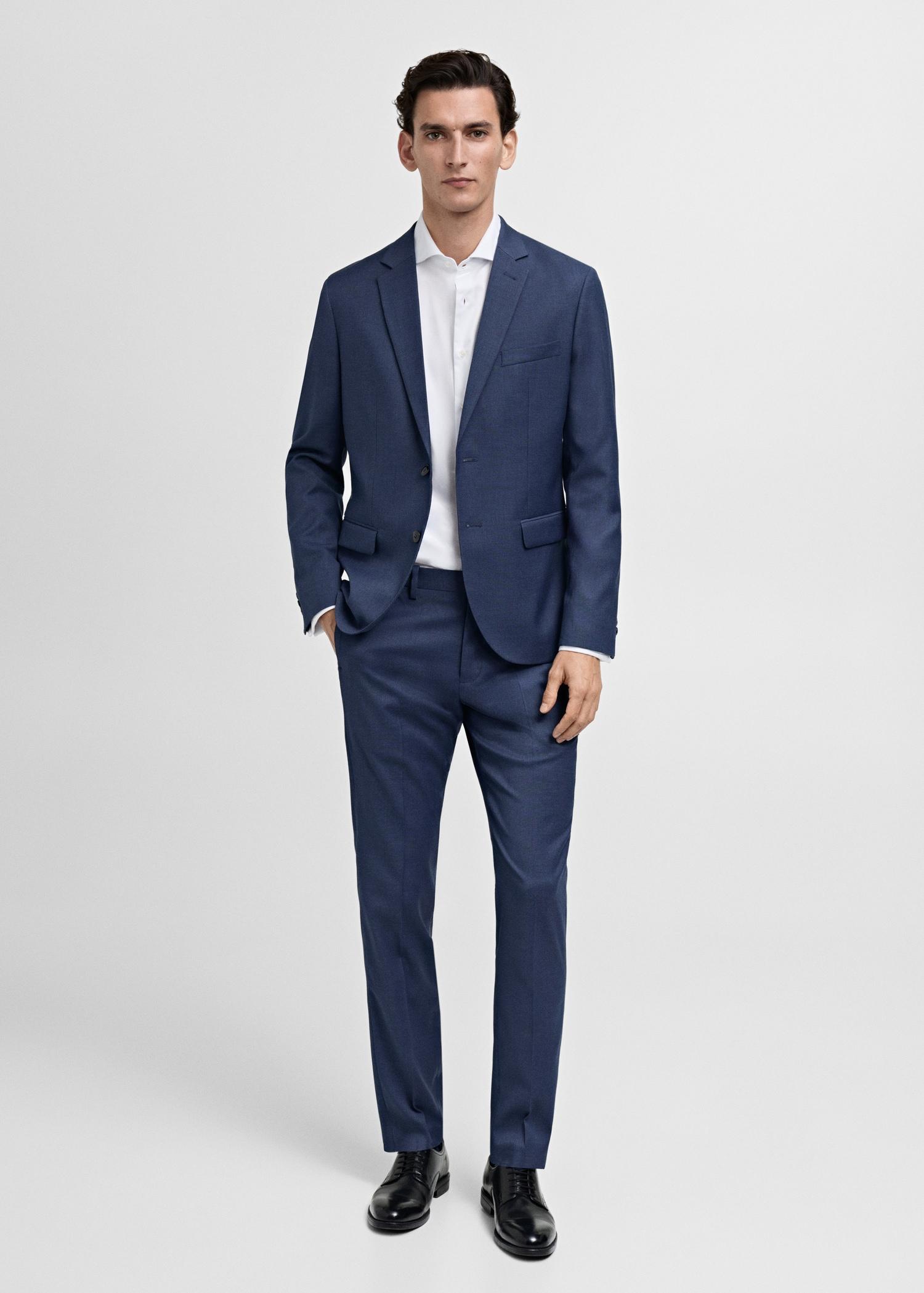 Stretch fabric super slim-fit suit trousers - Men | MANGO USA Product Image