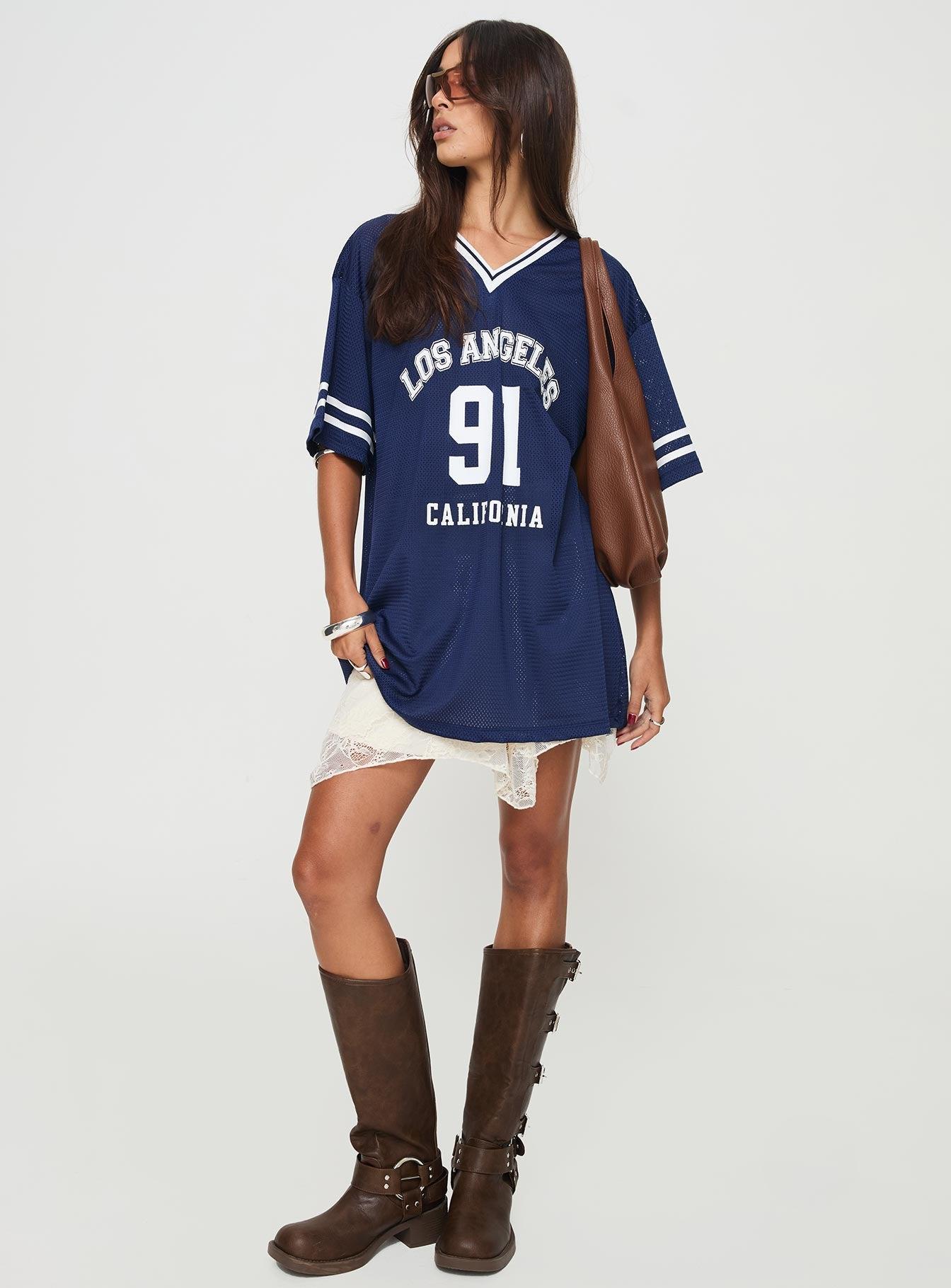 Michail Jersey Dress Navy Product Image