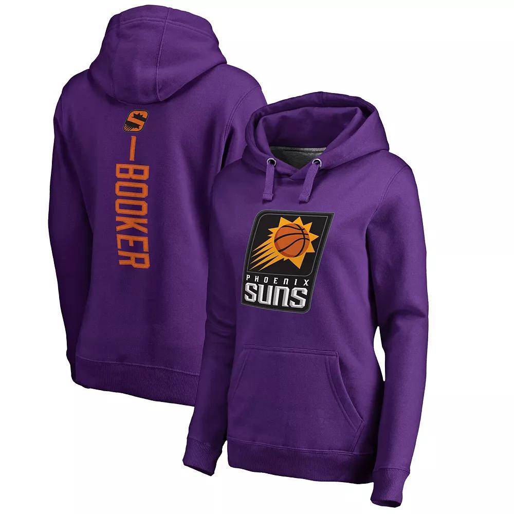 Women's Fanatics Branded Devin Booker Purple Phoenix Suns Backer Name & Number Pullover Hoodie, Size: 2XL, Phx Purple Product Image
