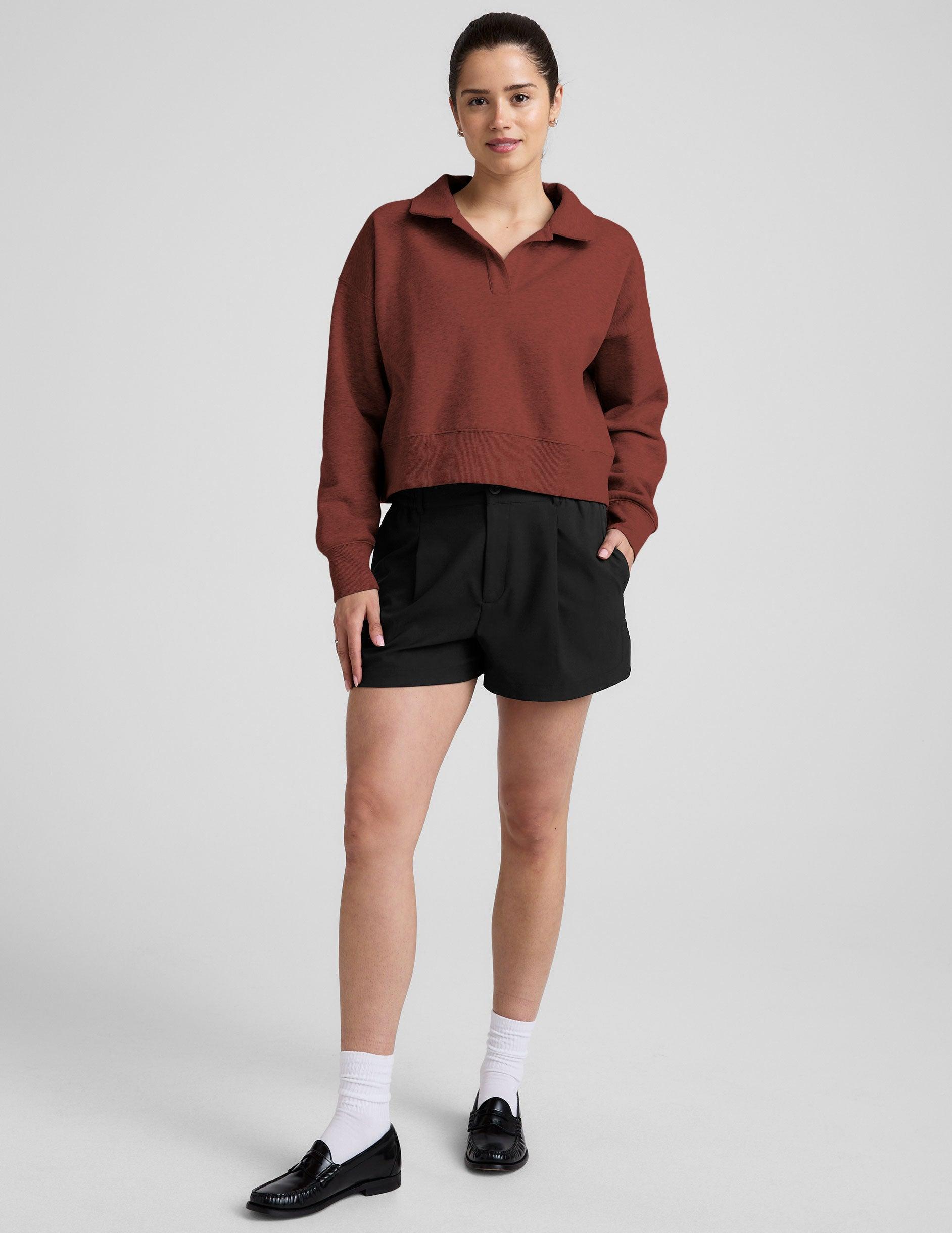 LuxeFleece Collared Sweatshirt Product Image