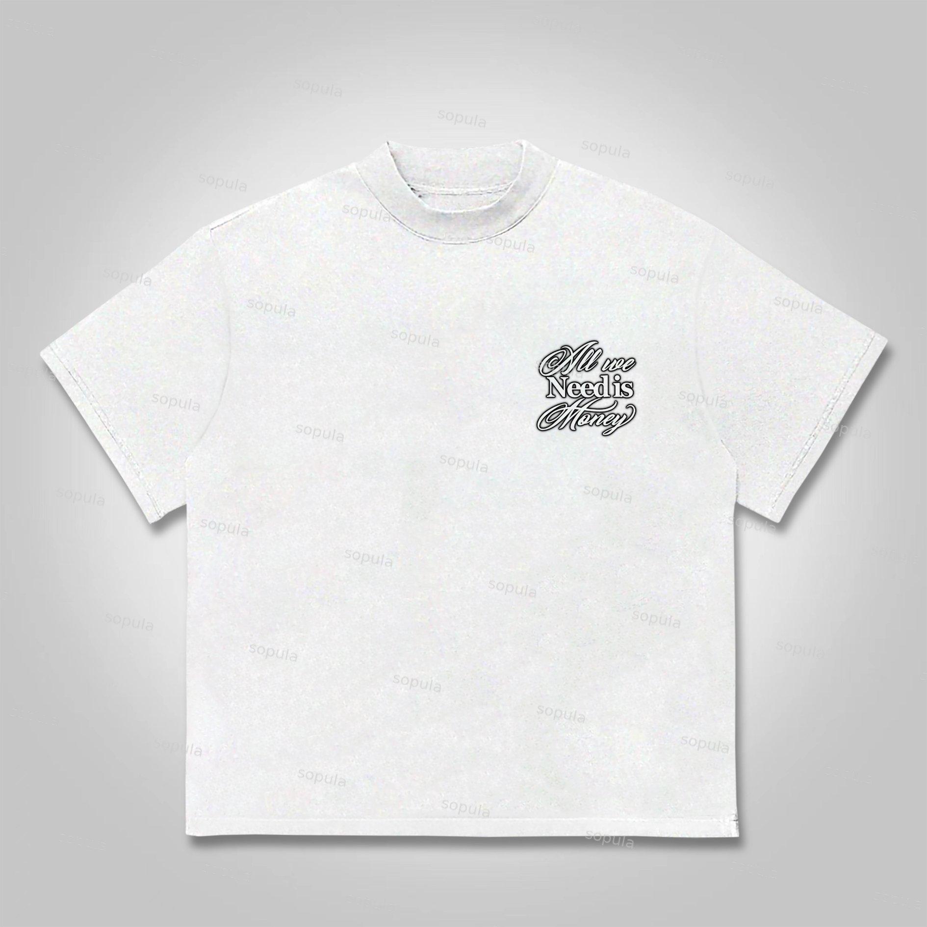 Sopula All We Need Is Money Cotton T-shirt Product Image