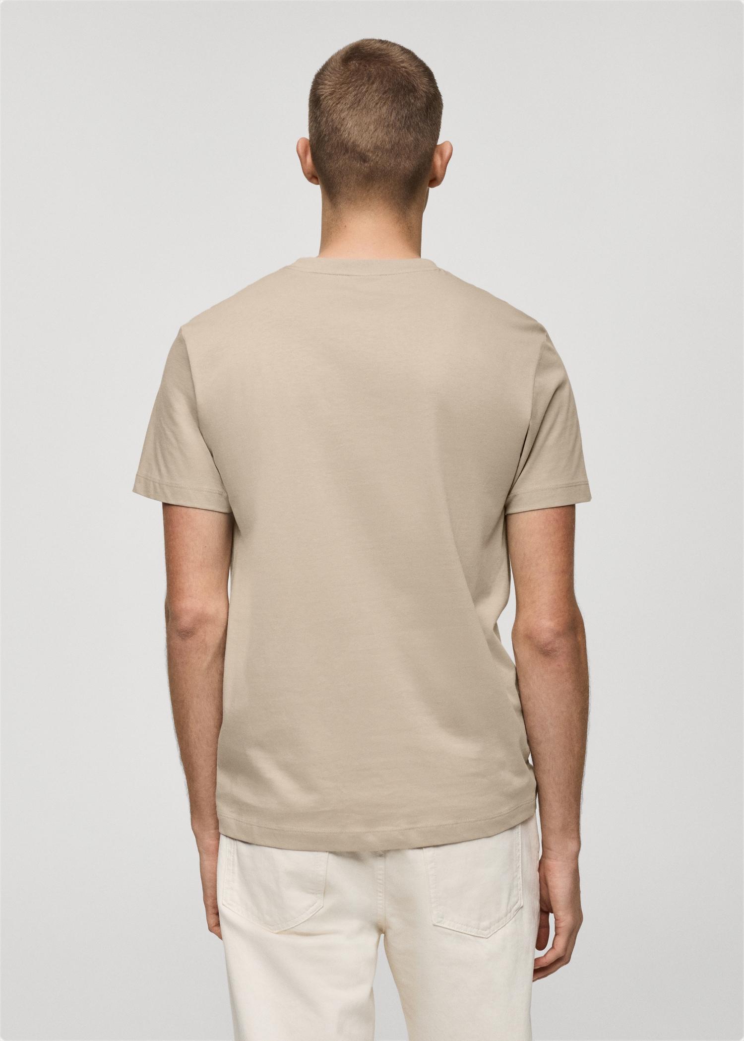 100% cotton slim-fit t-shirt - Men | MANGO USA Product Image