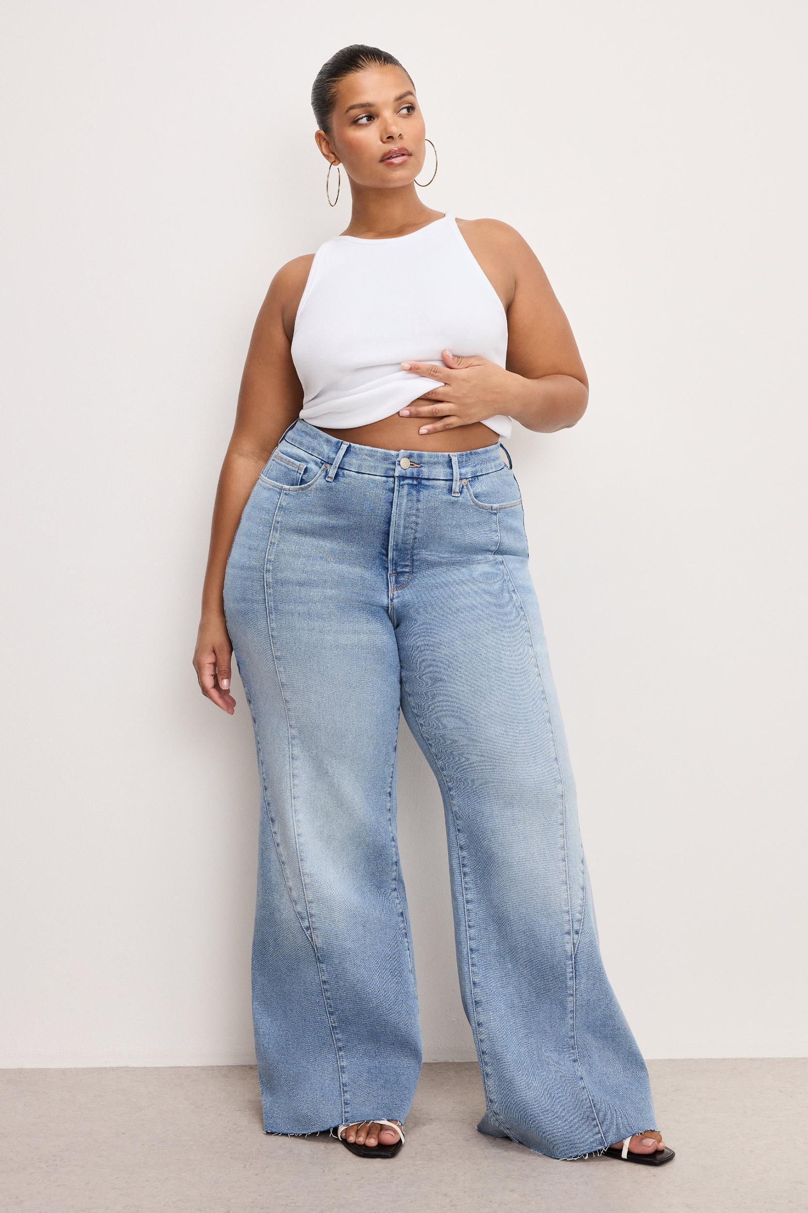 GOOD WAIST PALAZZO JEANS | INDIGO957 Product Image