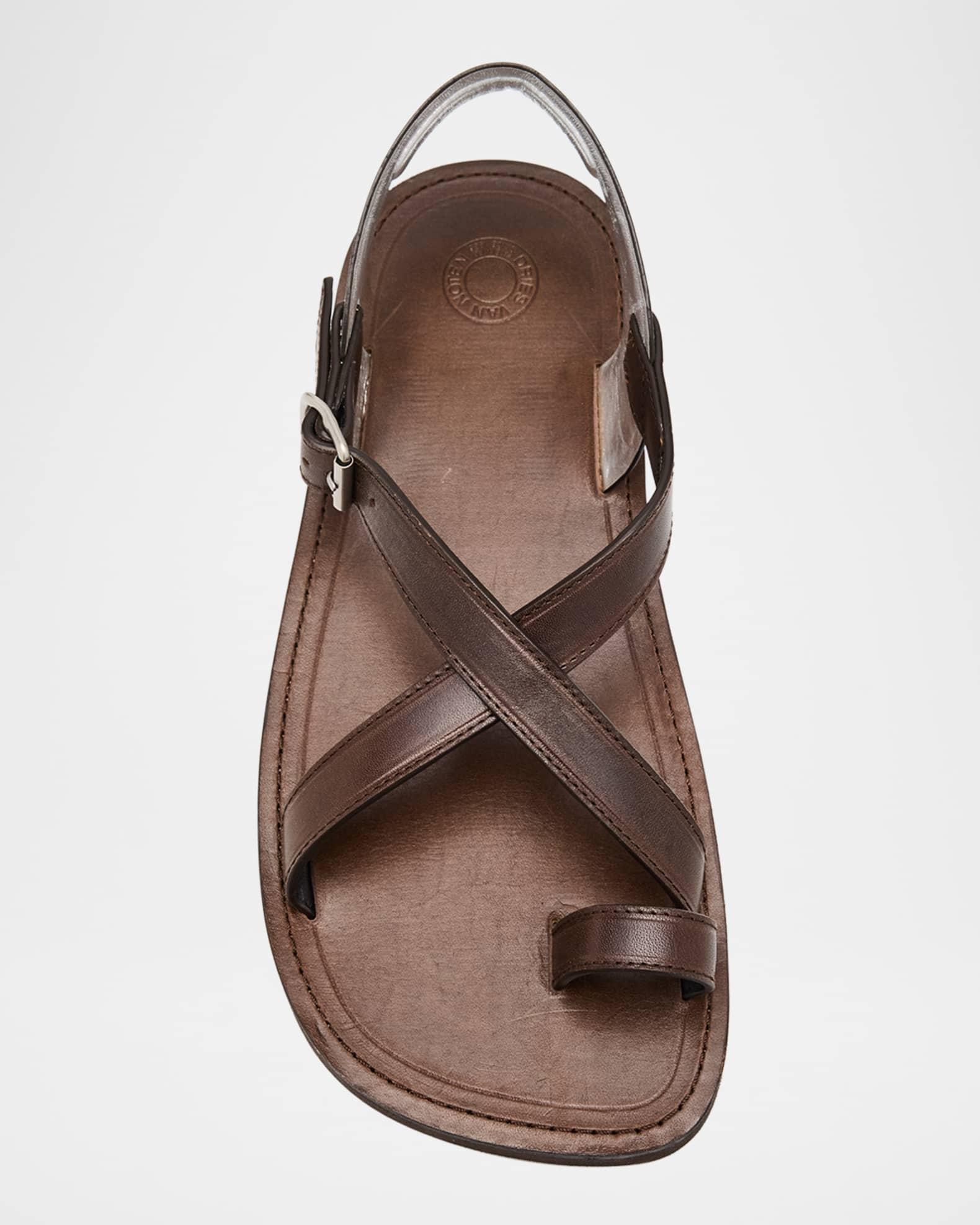 Mens Leather Slingback Sandals Product Image