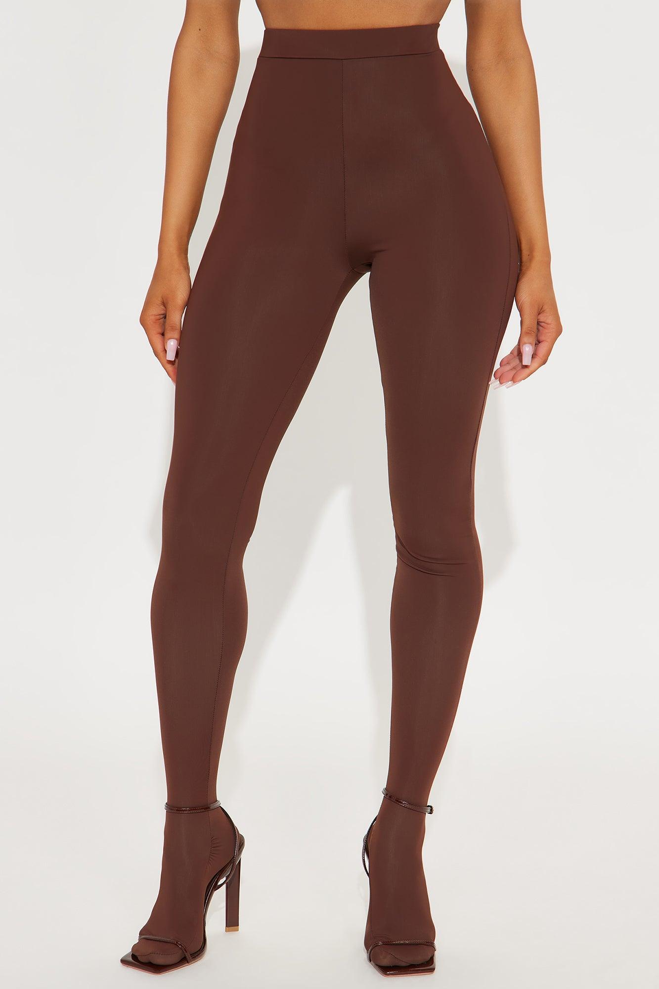 Kalani High Rise Footed Legging - Chocolate Product Image