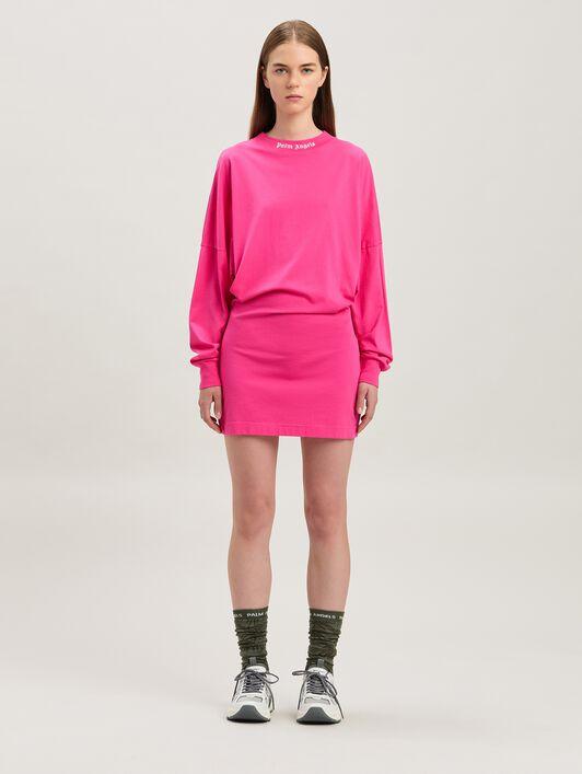 B CURVED LOGO MINI TEE DRESS FUCHSIA - S Product Image