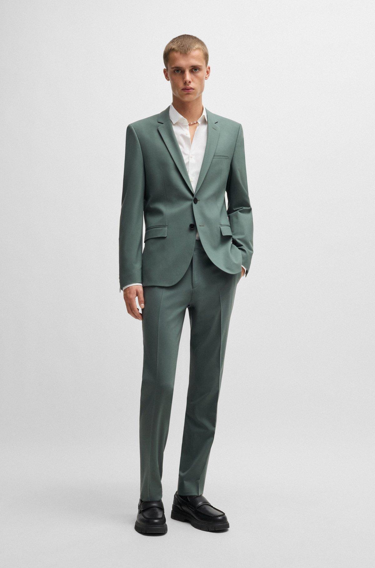 Extra-slim-fit suit jacket in wool-blend poplin Product Image