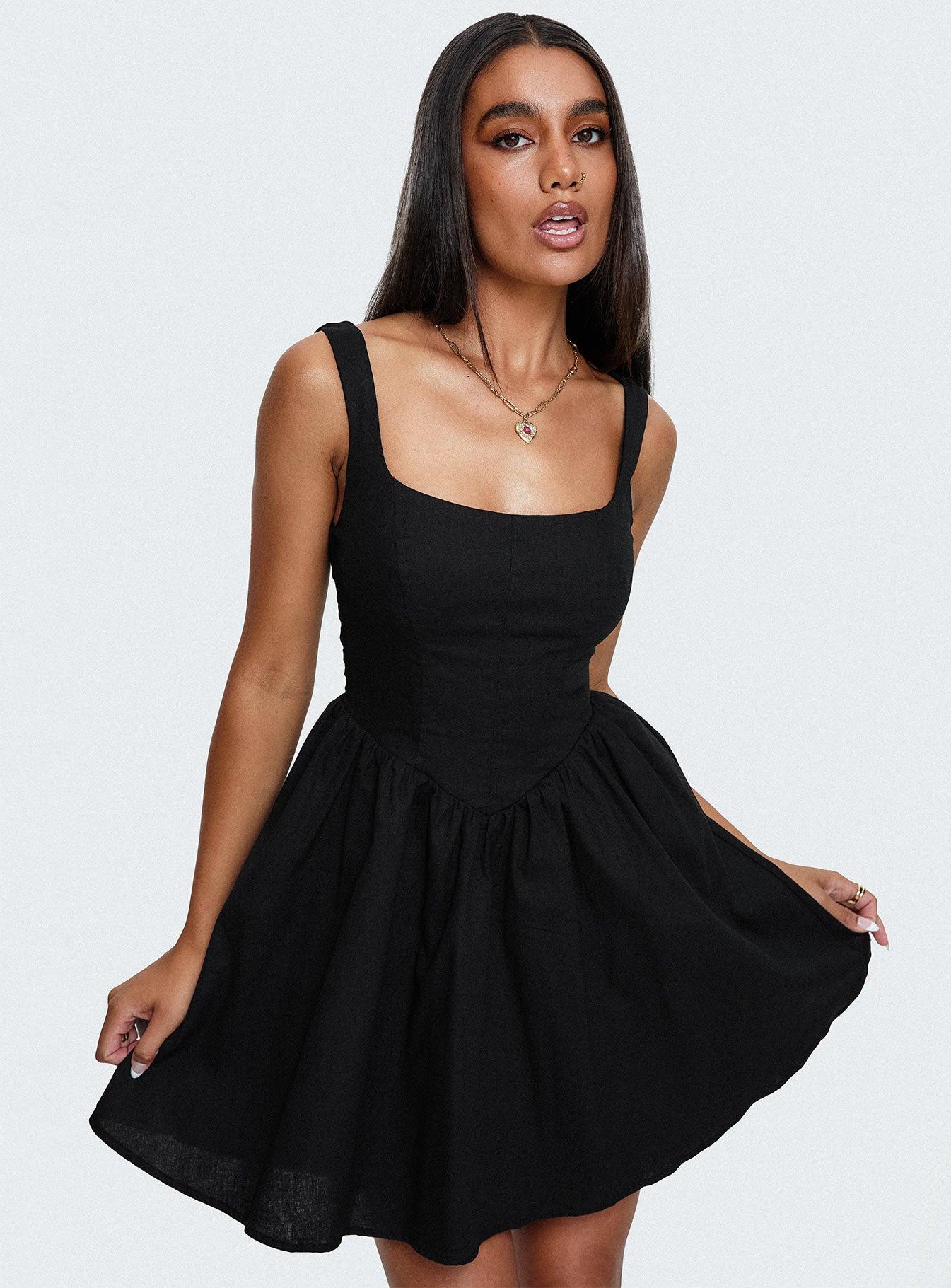 Martie Mini Dress Black Product Image