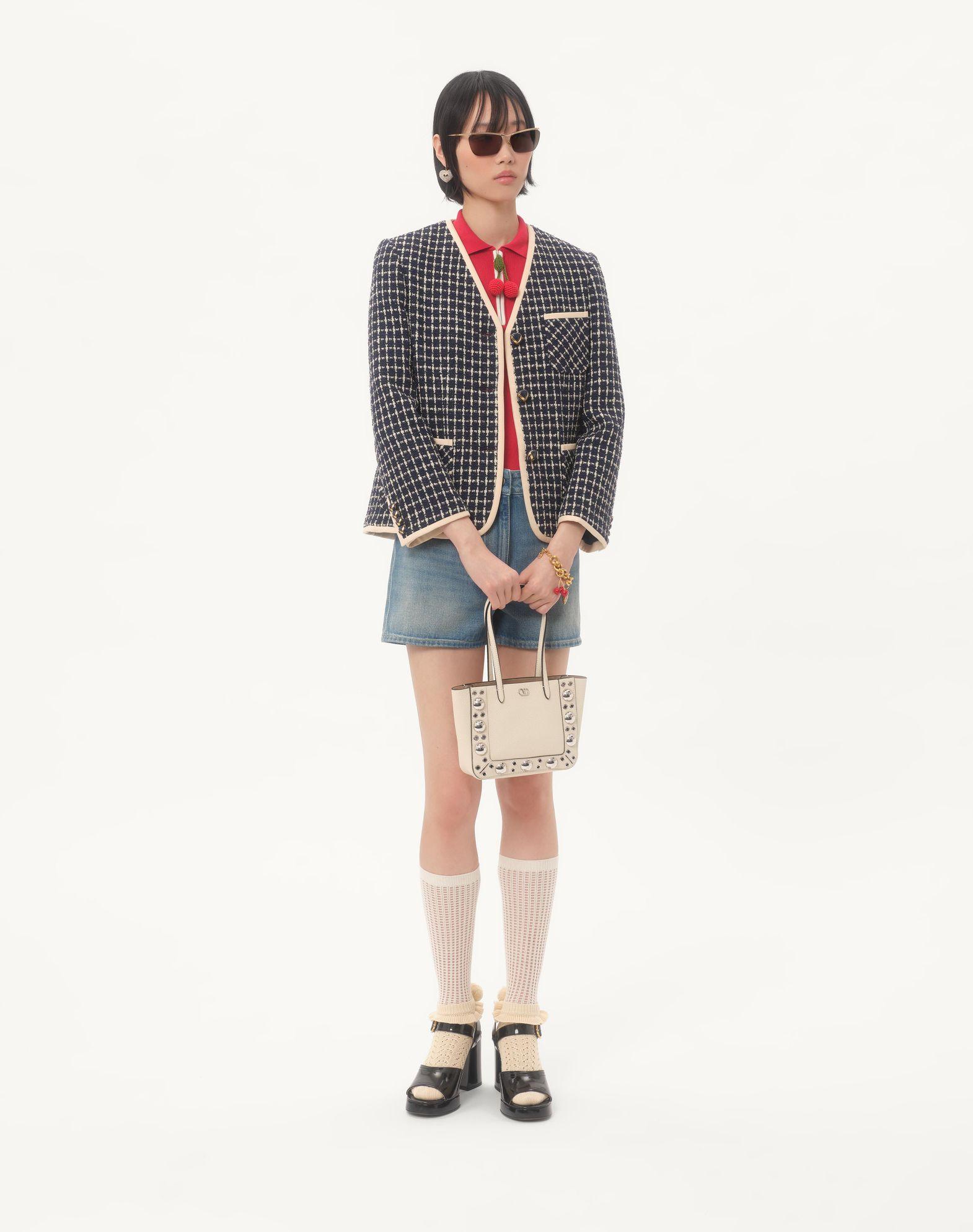 Valentino Garavani Nellcôte Mini Shopping Bag In Grainy Calfskin Product Image