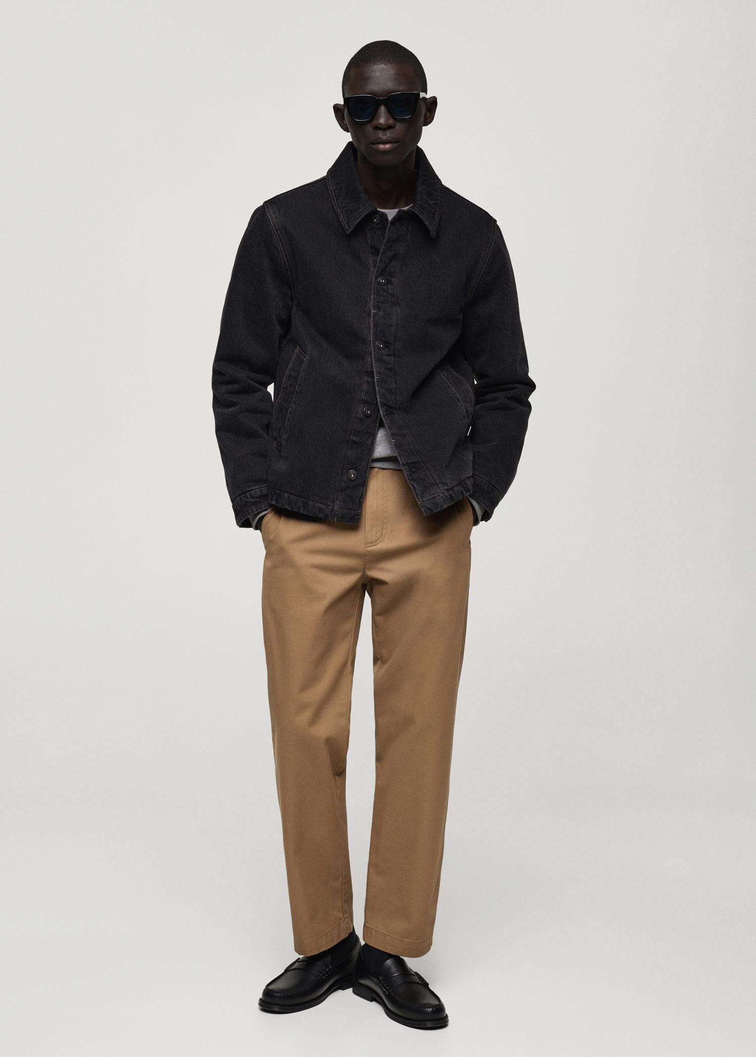 Regular-fit cotton pants with drawstring - Men | MANGO USA Product Image