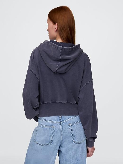 French Terry Oversized Zip Wedge Hoodie Product Image