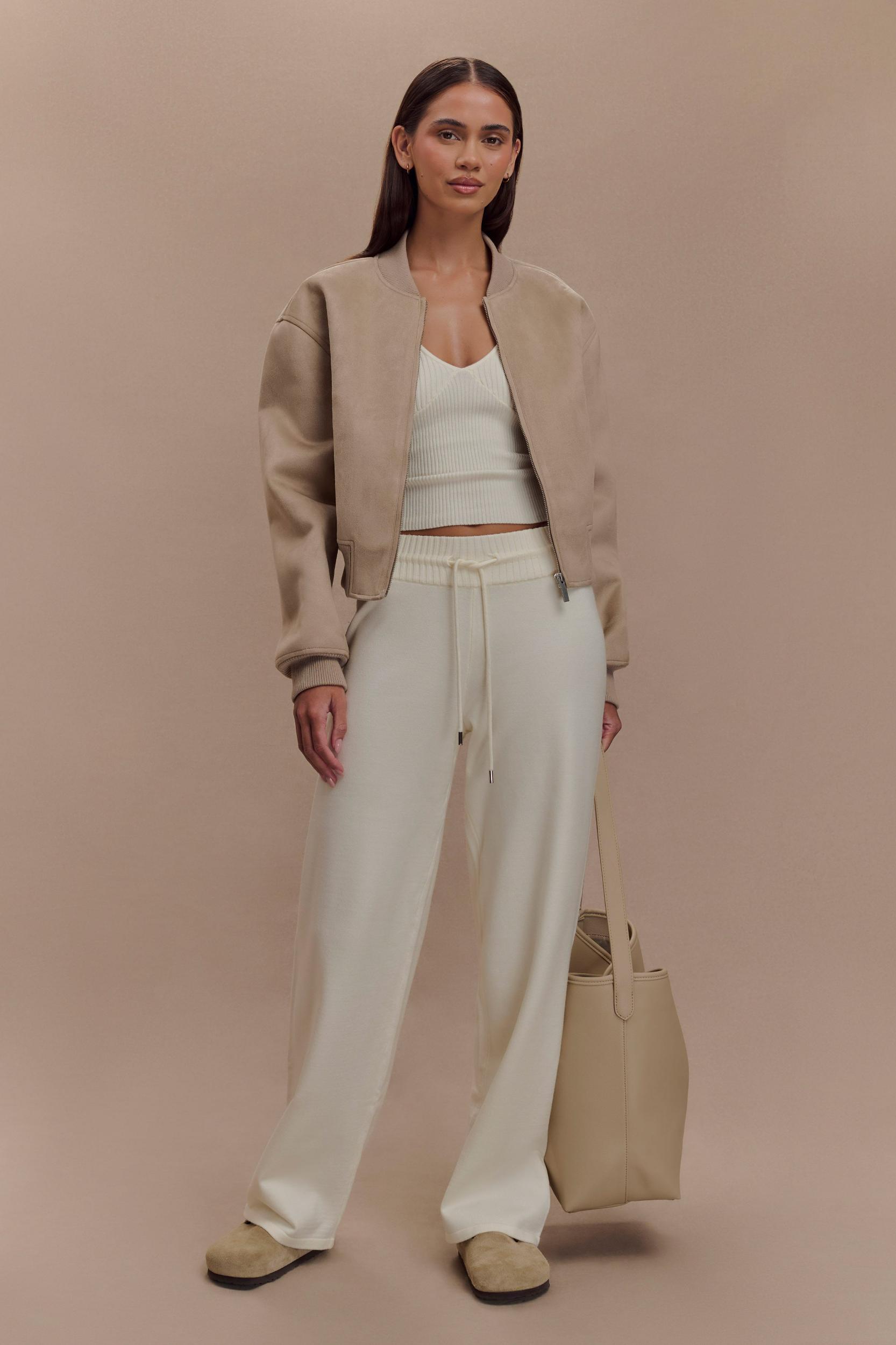 Natalya Ribbed Knit Cami Top - Ivory Product Image