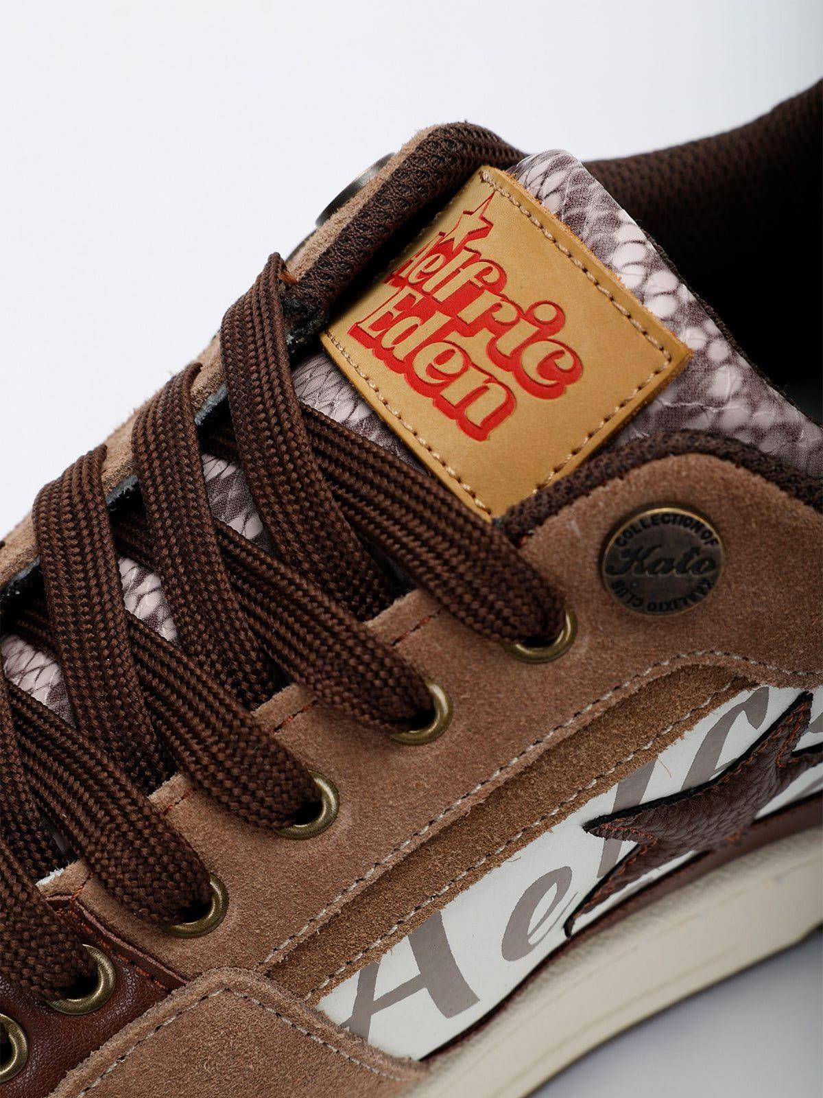 Starry Climb Vintage Star Patchwork Skate Shoes Product Image