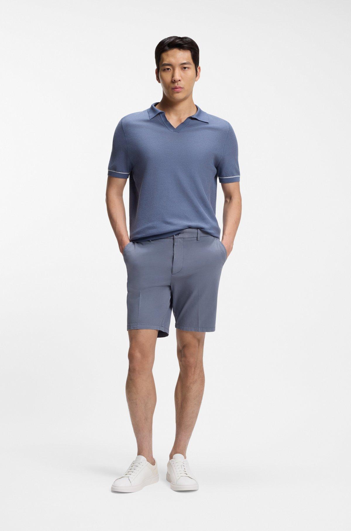 Modern-fit shorts in stretch-cotton twill Product Image