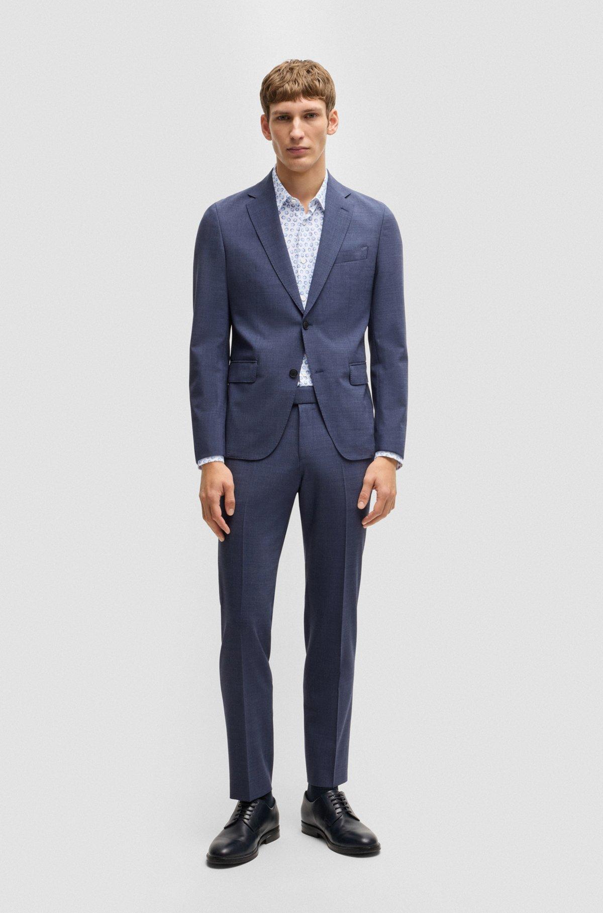 Slim-fit shirt in floral-print performance-stretch jersey Product Image