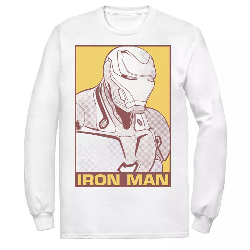 Men's Marvel Avengers Endgame Iron Man Pop Poster Long Sleeve Graphic Tee,  Product Image