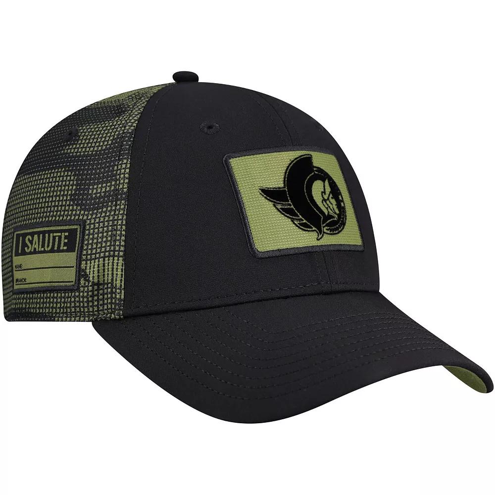 Men's Fanatics Black Ottawa Senators Authentic Pro Military Appreciation Adjustable Hat, Sen Black Product Image