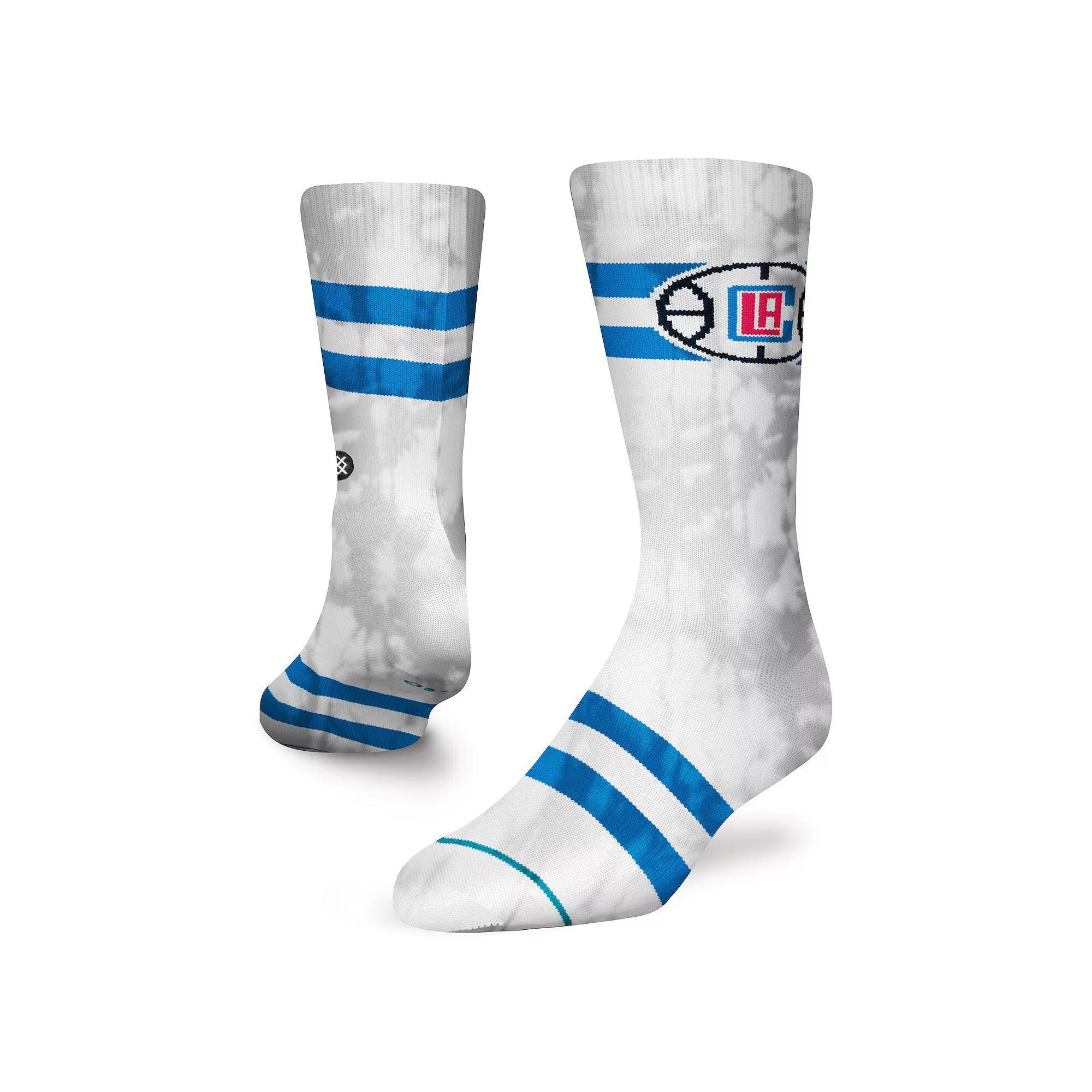 Men's Stance LA Clippers Tie-Dye Crew Socks, Size: Large, Team Product Image