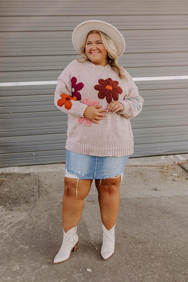 Wine Country Knit Sweater Curves Product Image