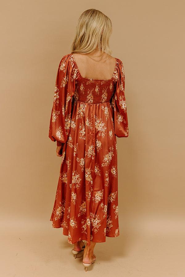 Sweet Whimsy Floral Satin Midi Product Image