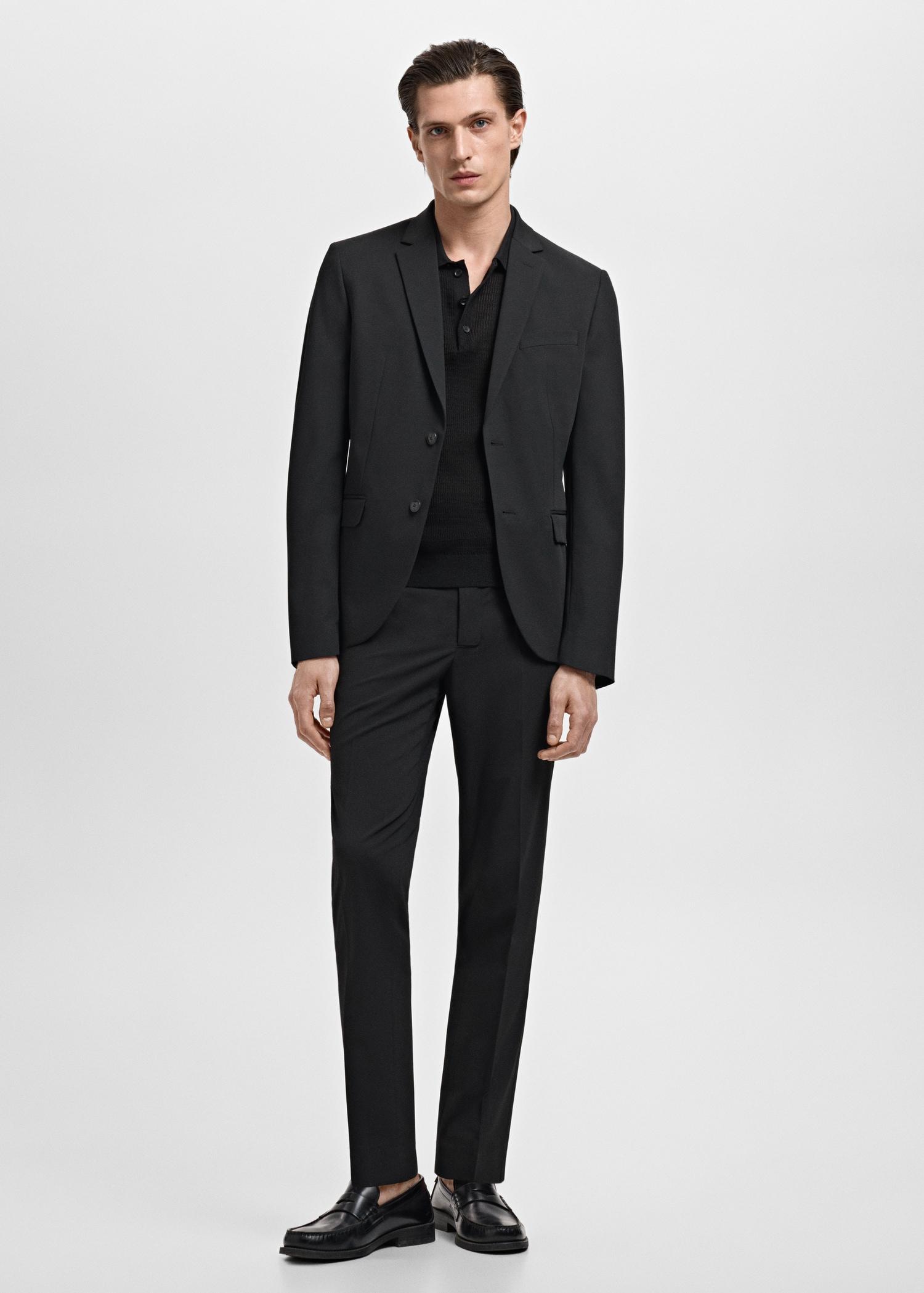 Stretch fabric super slim-fit suit trousers - Men | MANGO USA Product Image